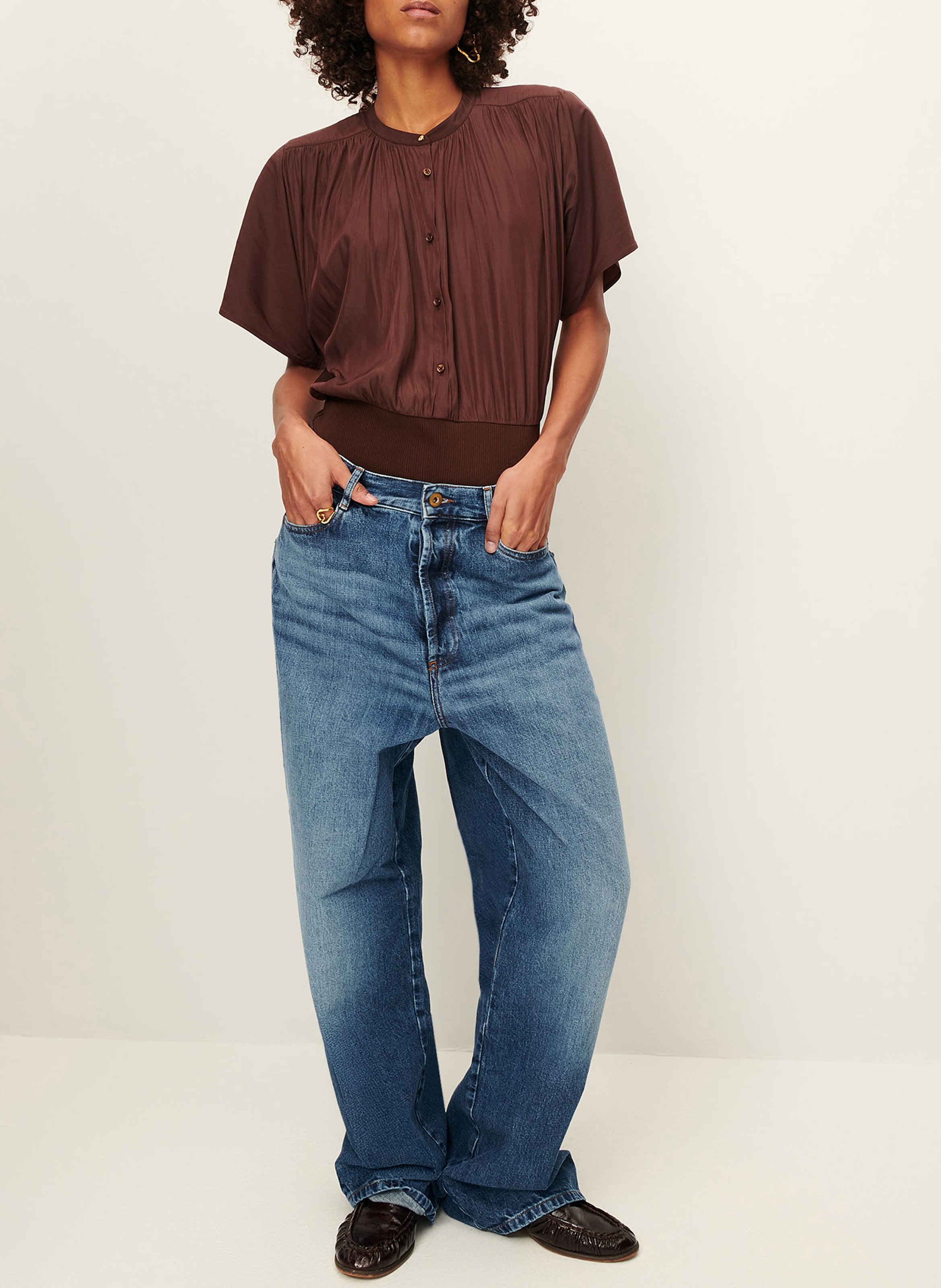 Body droit col rond boogie SESSUN Marron