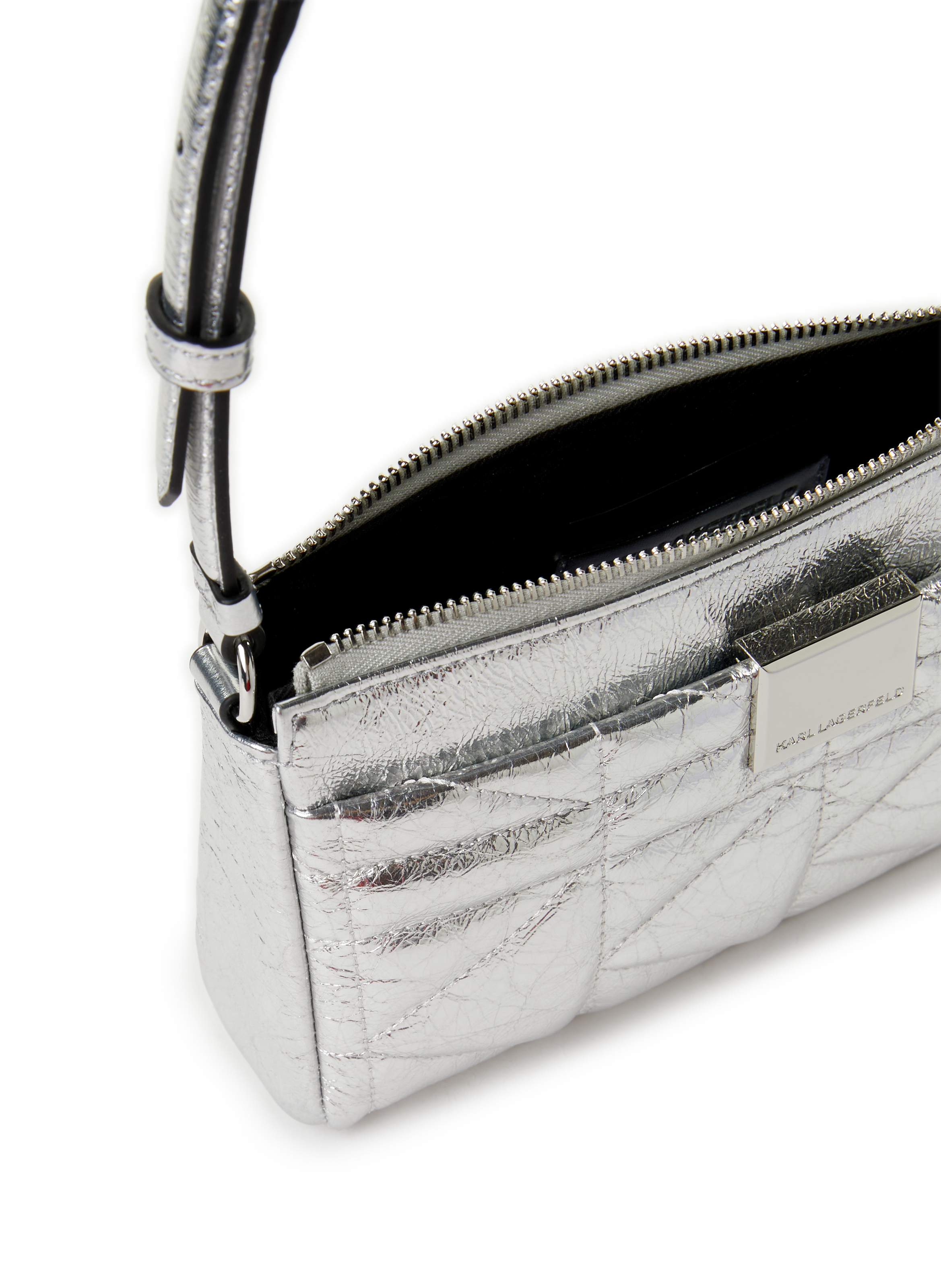 Metallic handbag Grey