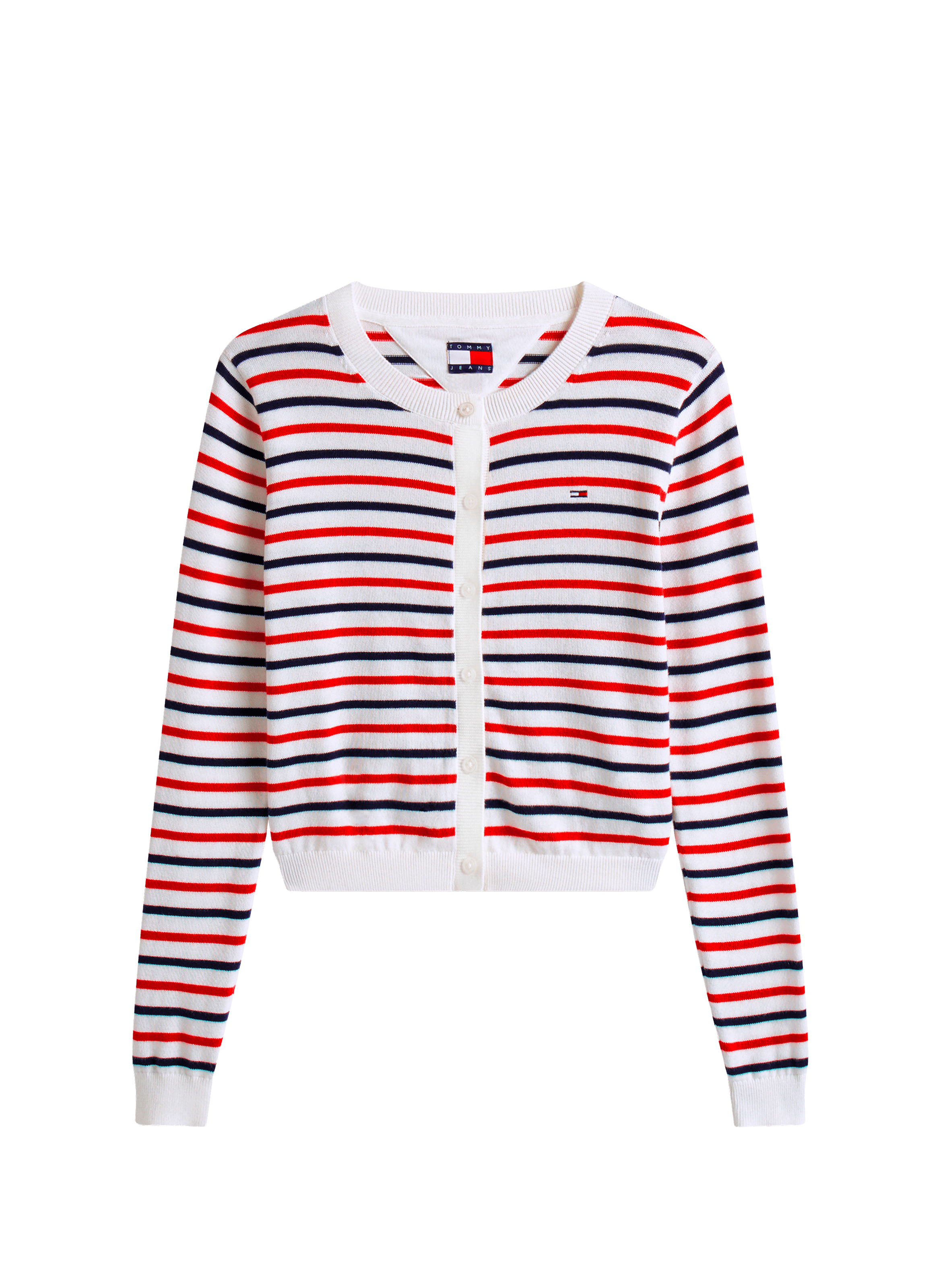 Cardigan ajusté à col ras-du-cou TOMMY HILFIGER Multicolore