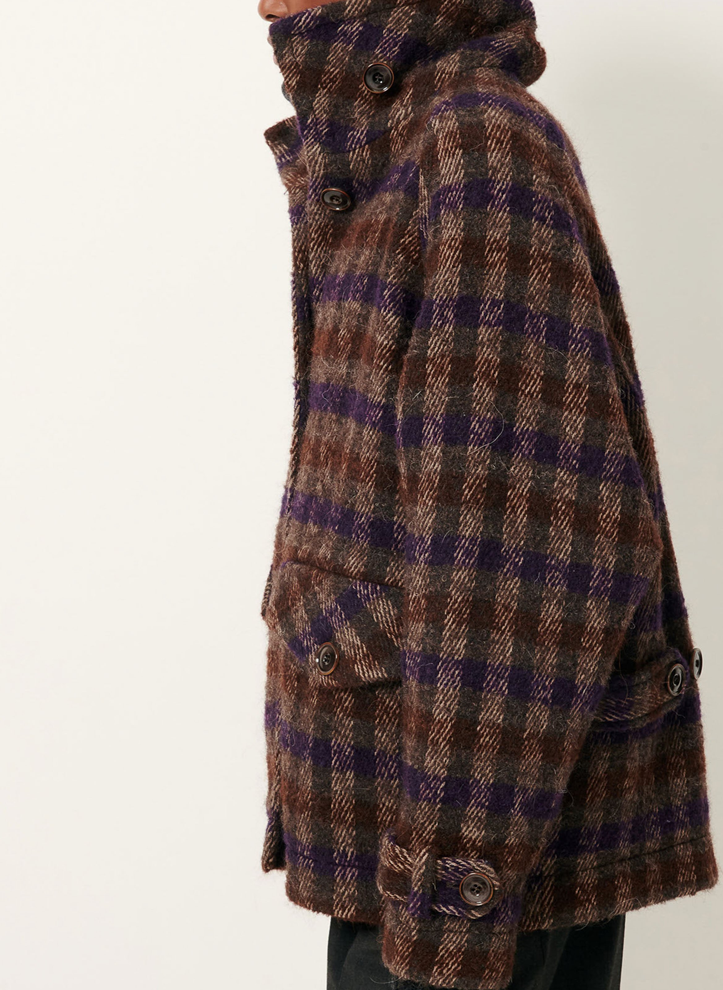 Manteau oversize à carreaux lee valley SESSUN Marron