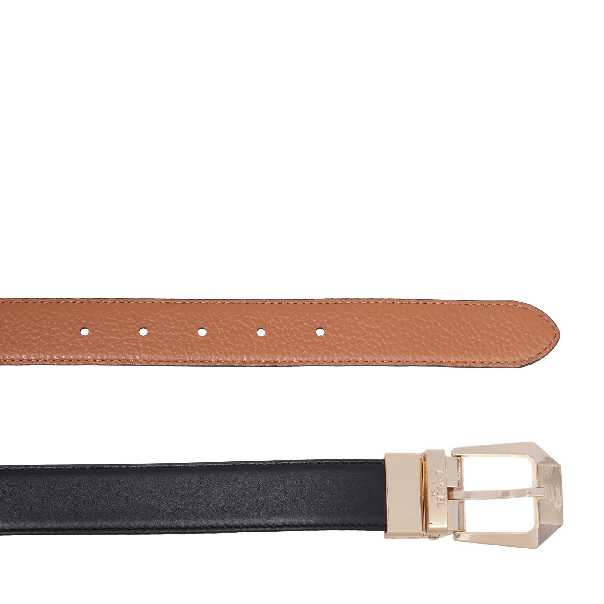 Ceinture 30mm ardillon opéra de lancel en cuir LANCEL Noir
