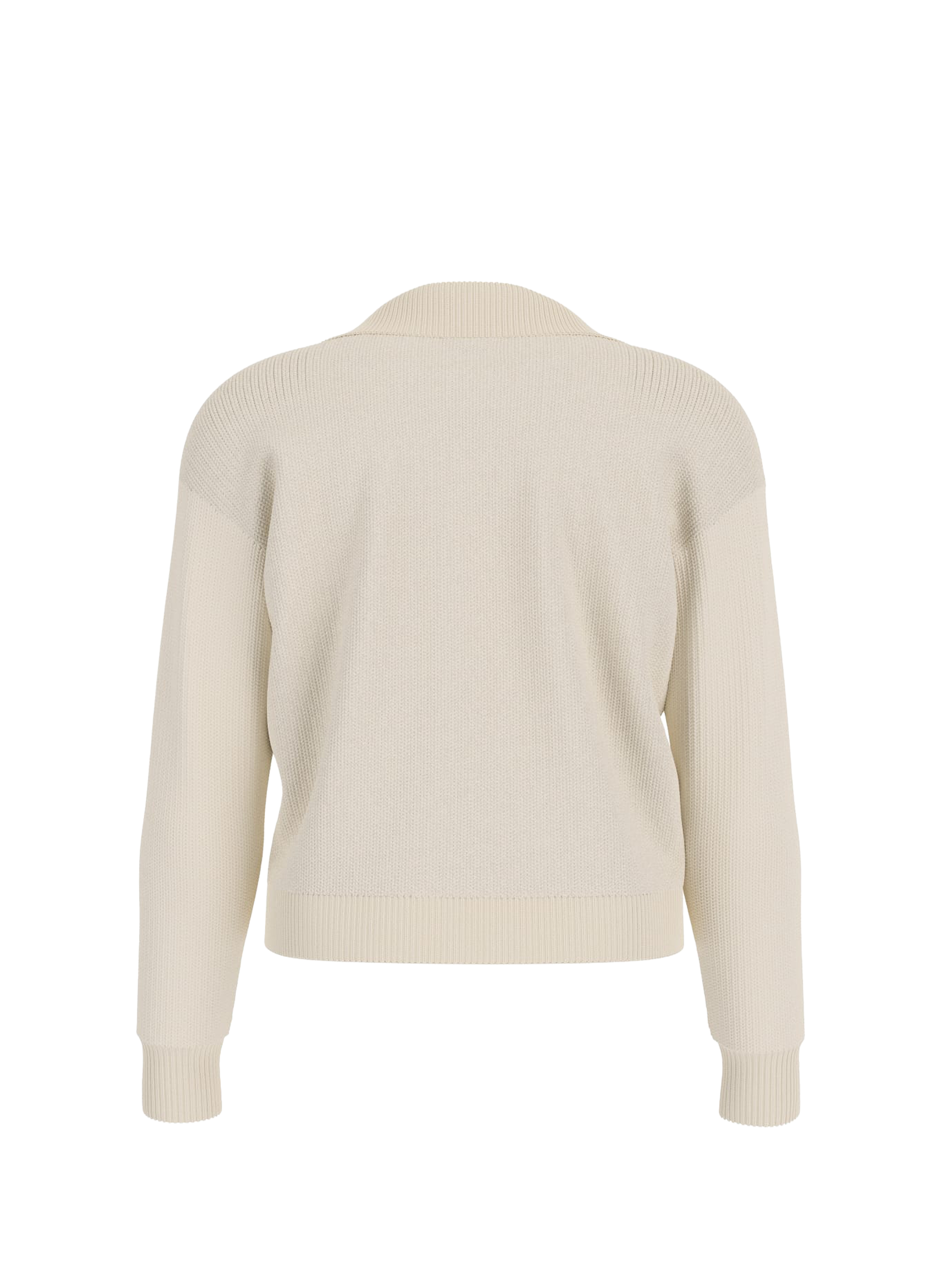 Gilet côtelé col montant GUESS Beige