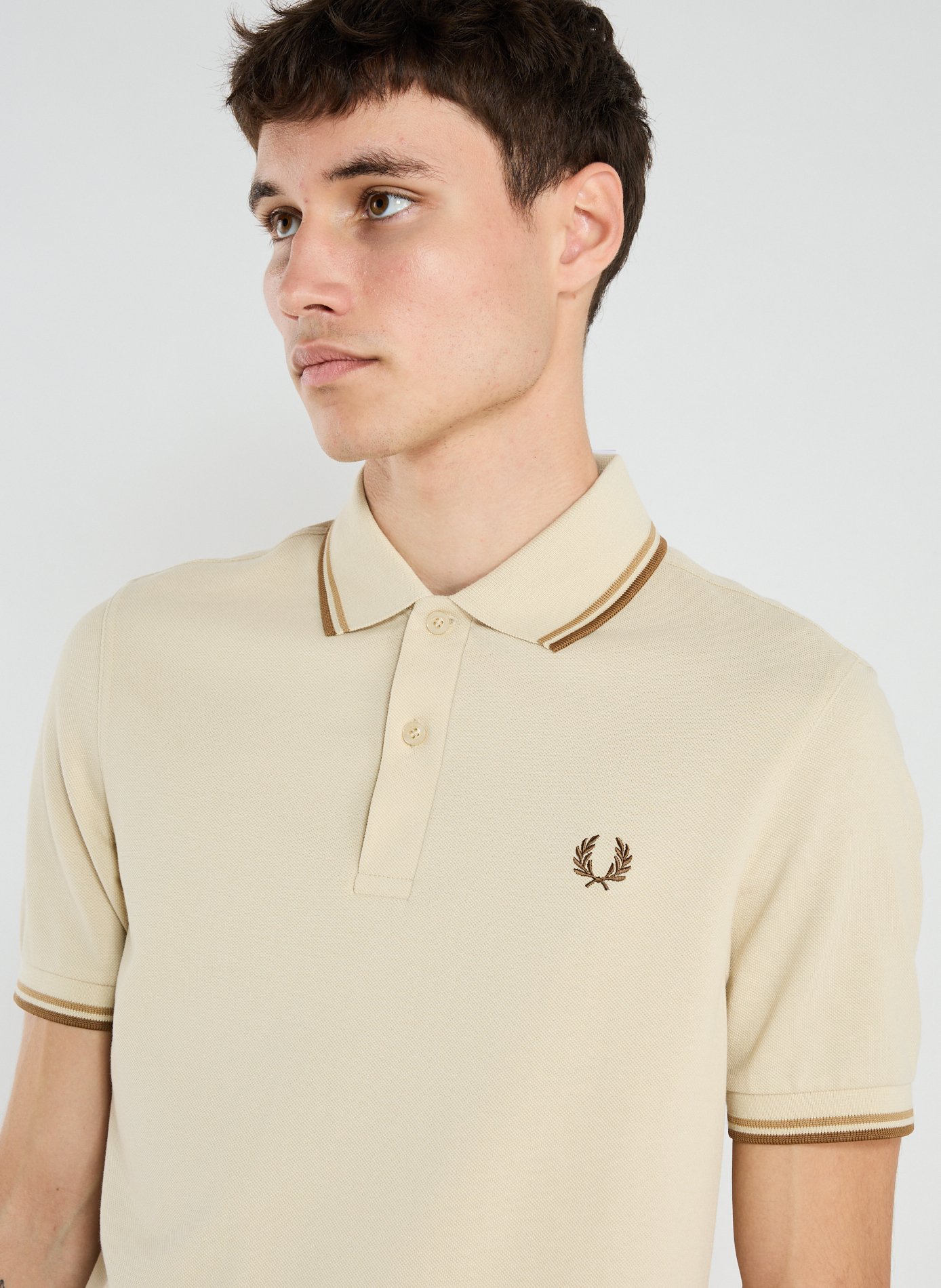 Cotton pique polo shirt FRED PERRY Beige