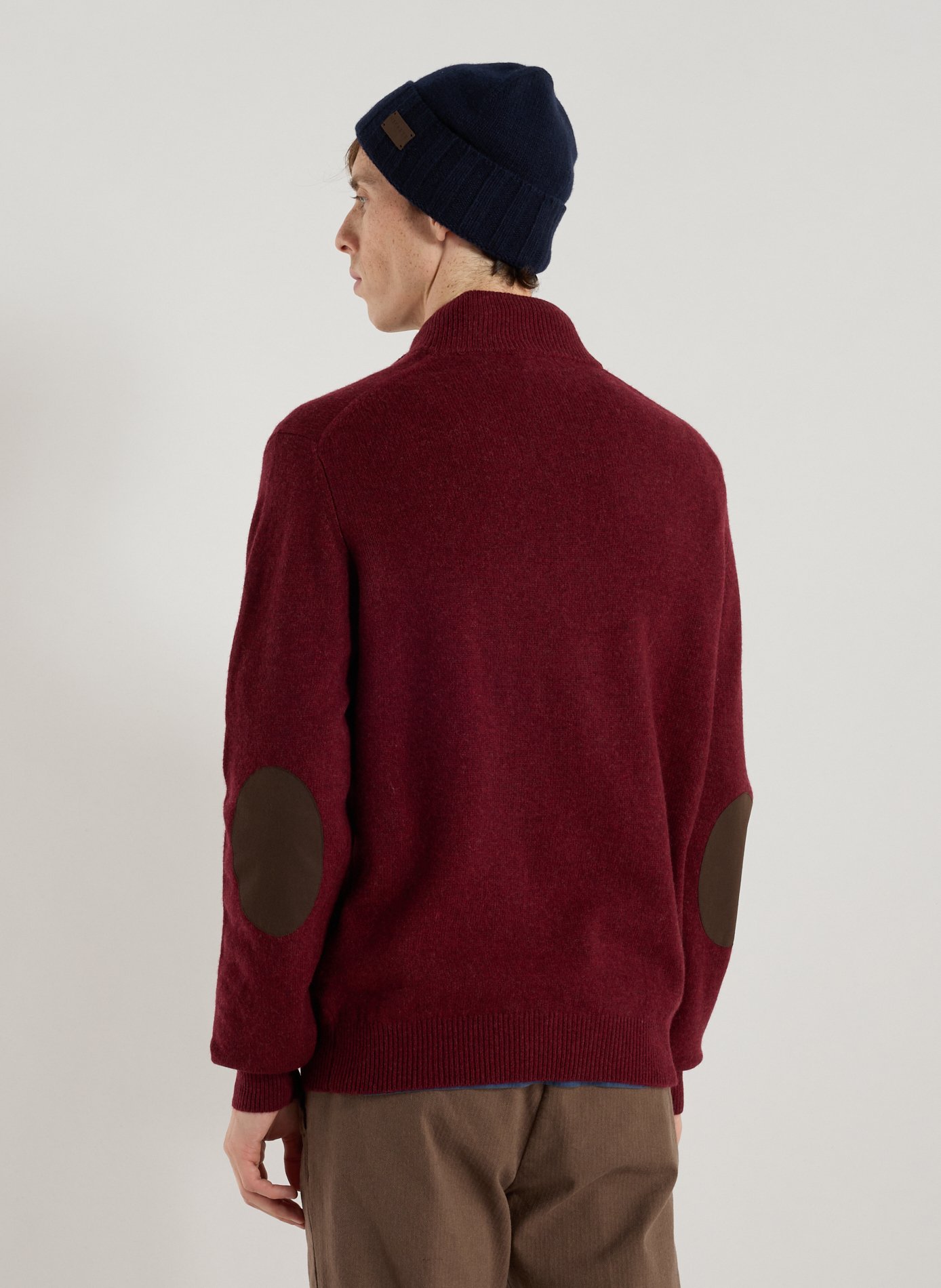 High collar sweatshirt in wool HACKETT Red