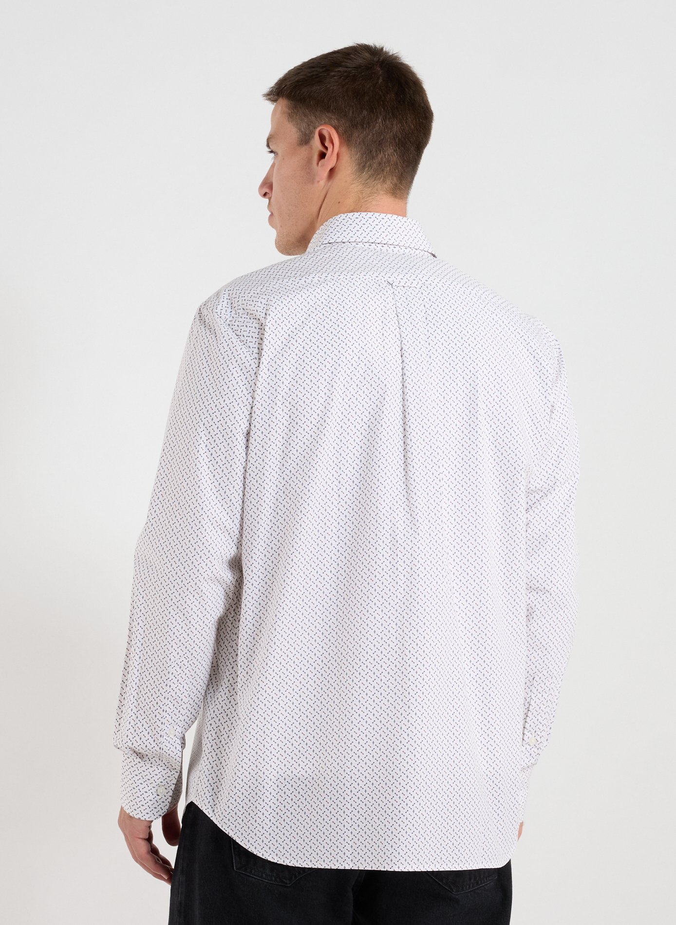 Classic collar shirt with cotton print EDEN PARK Beige