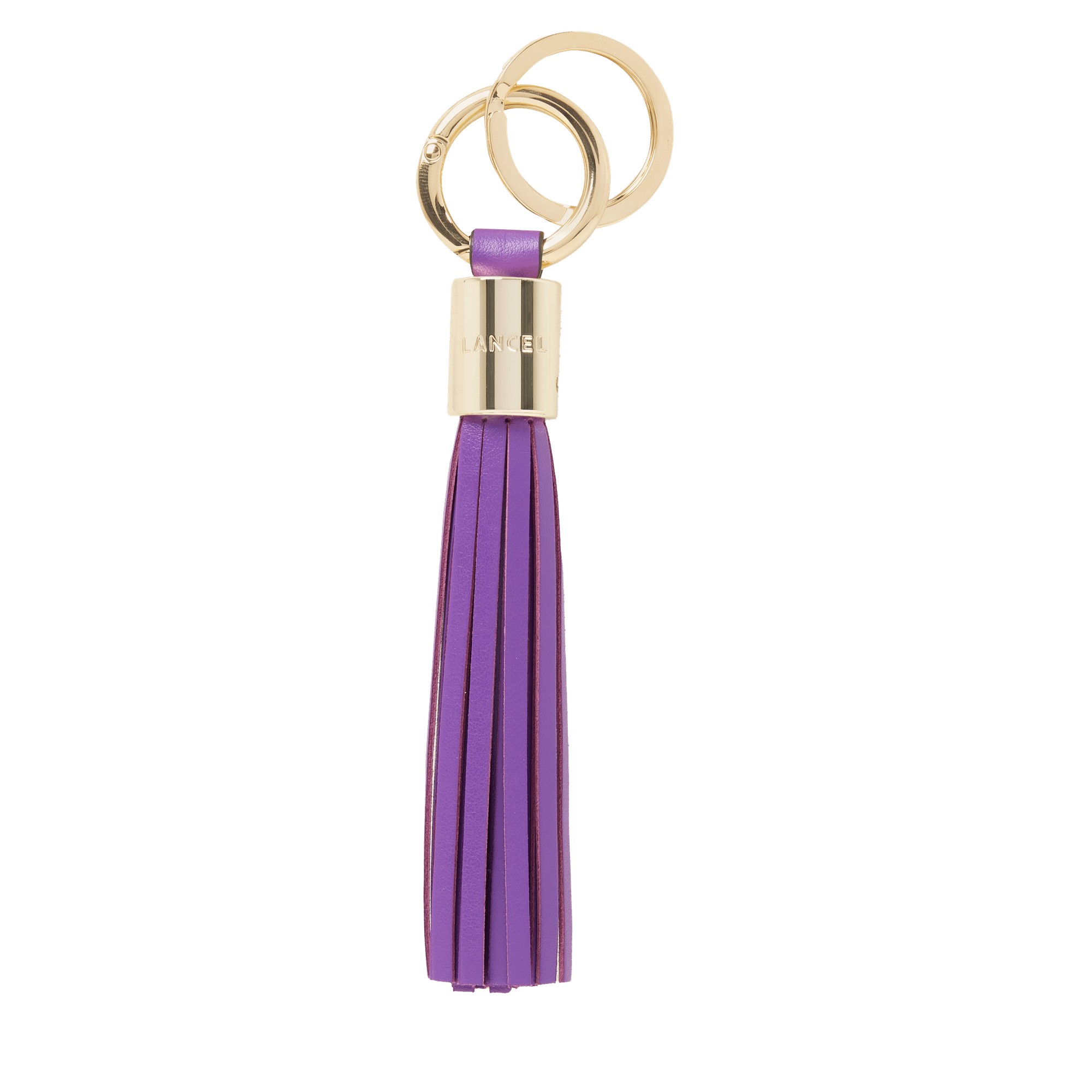 Keychain pompon large premier flirt by lancel in leather LANCEL Purple