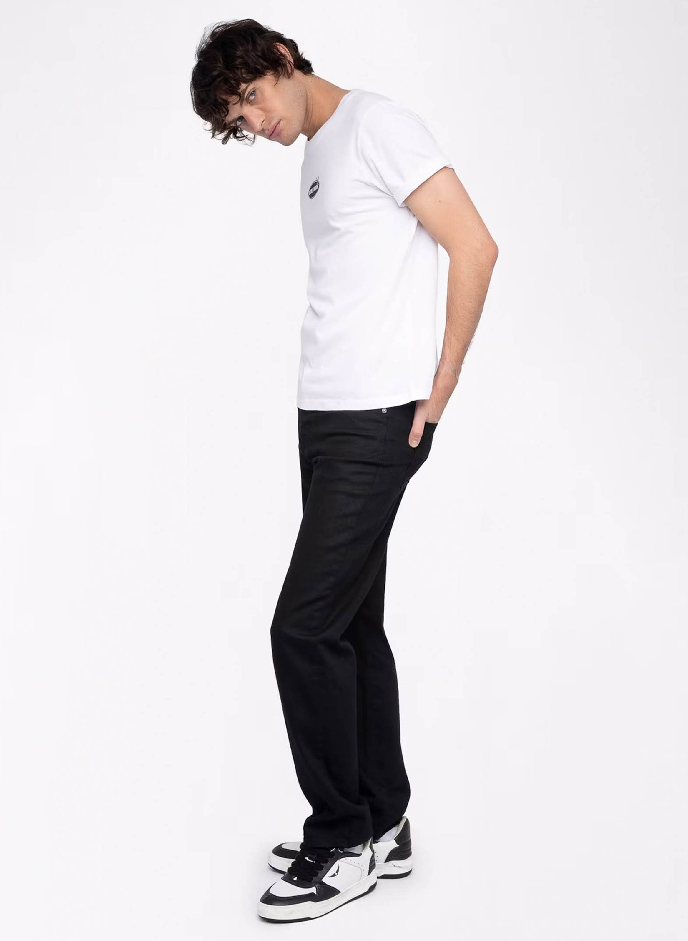 Tee-shirt droit col rond en coton tommy ZADIG&VOLTAIRE Blanc