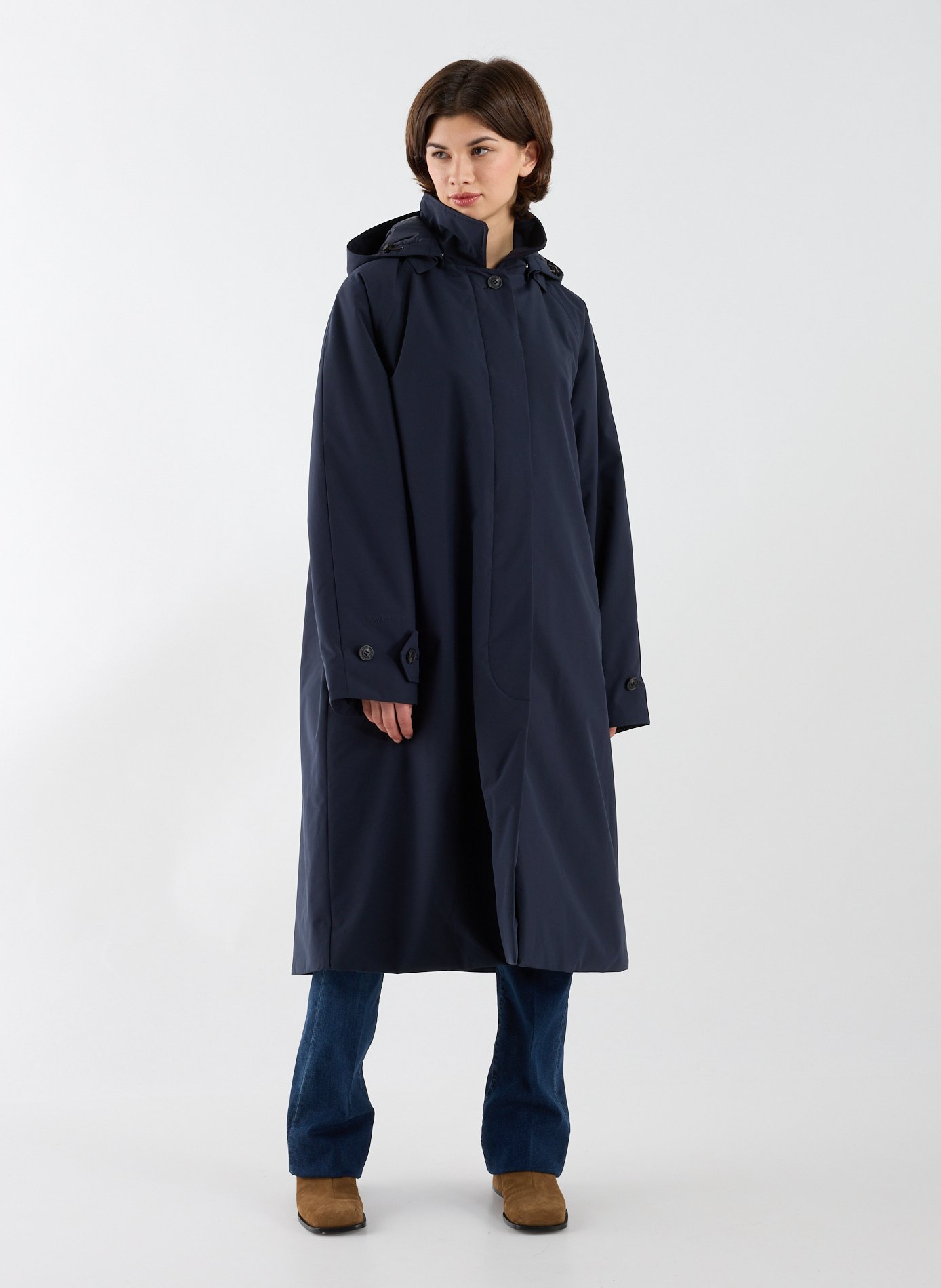 Parka longue droite à capuche SAVE THE DUCK Bleu