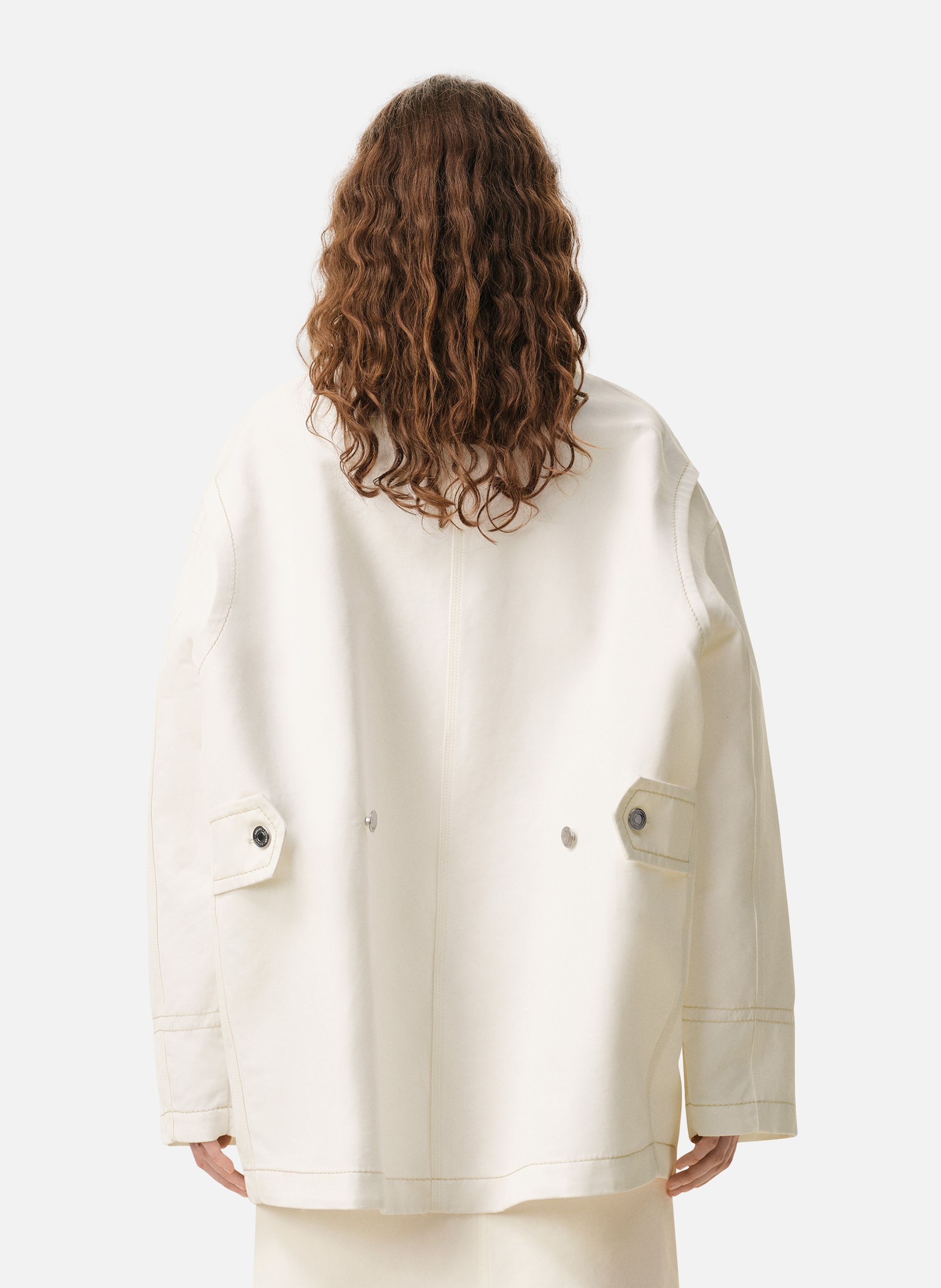 Veste worker unisexe en coton AMI PARIS Blanc