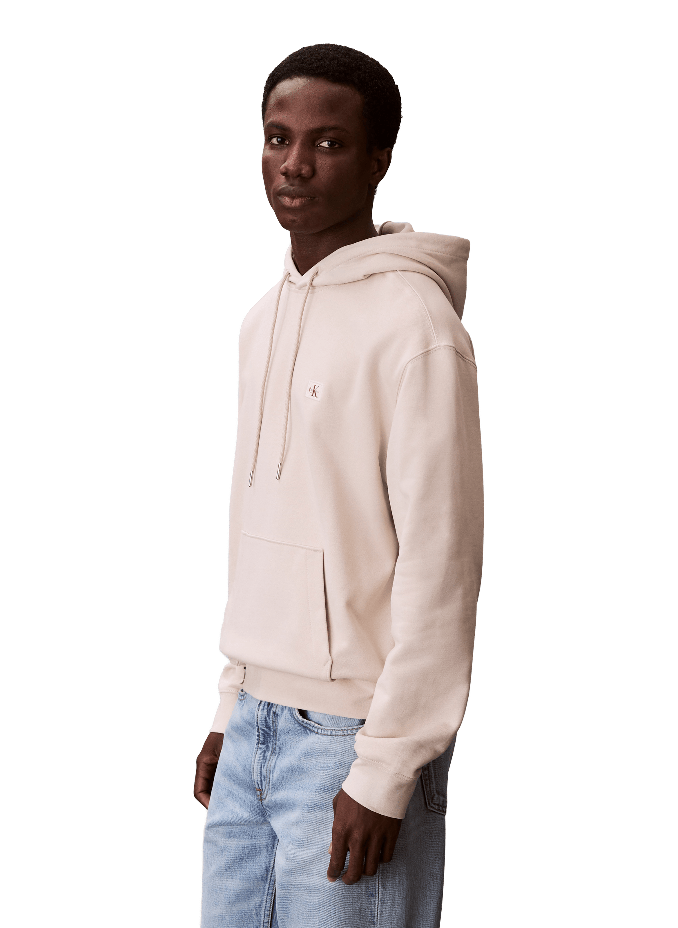 Hoodie en coton CALVIN KLEIN Beige