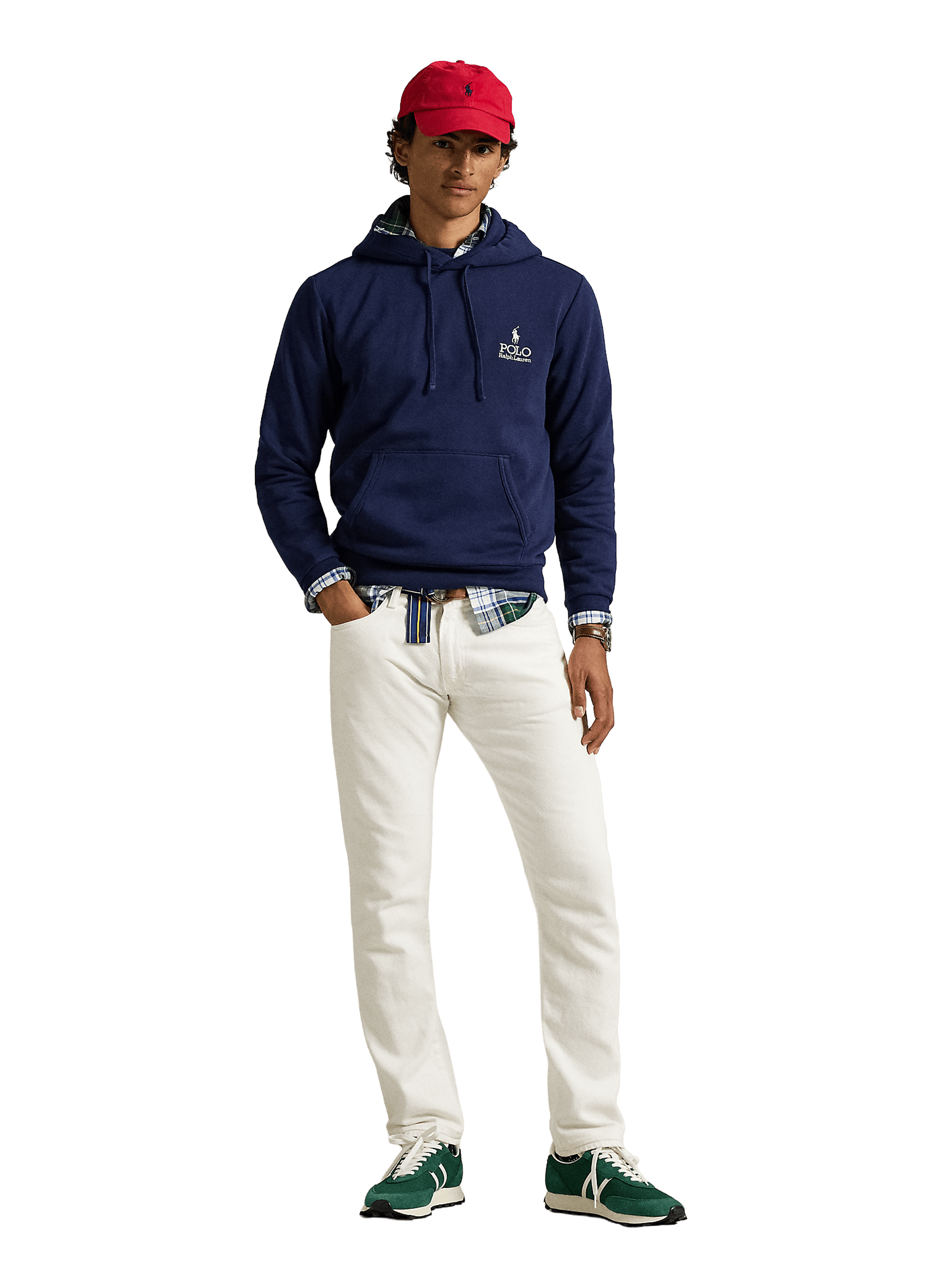 Sweat à capuche en coton mélangé POLO RALPH LAUREN Bleu