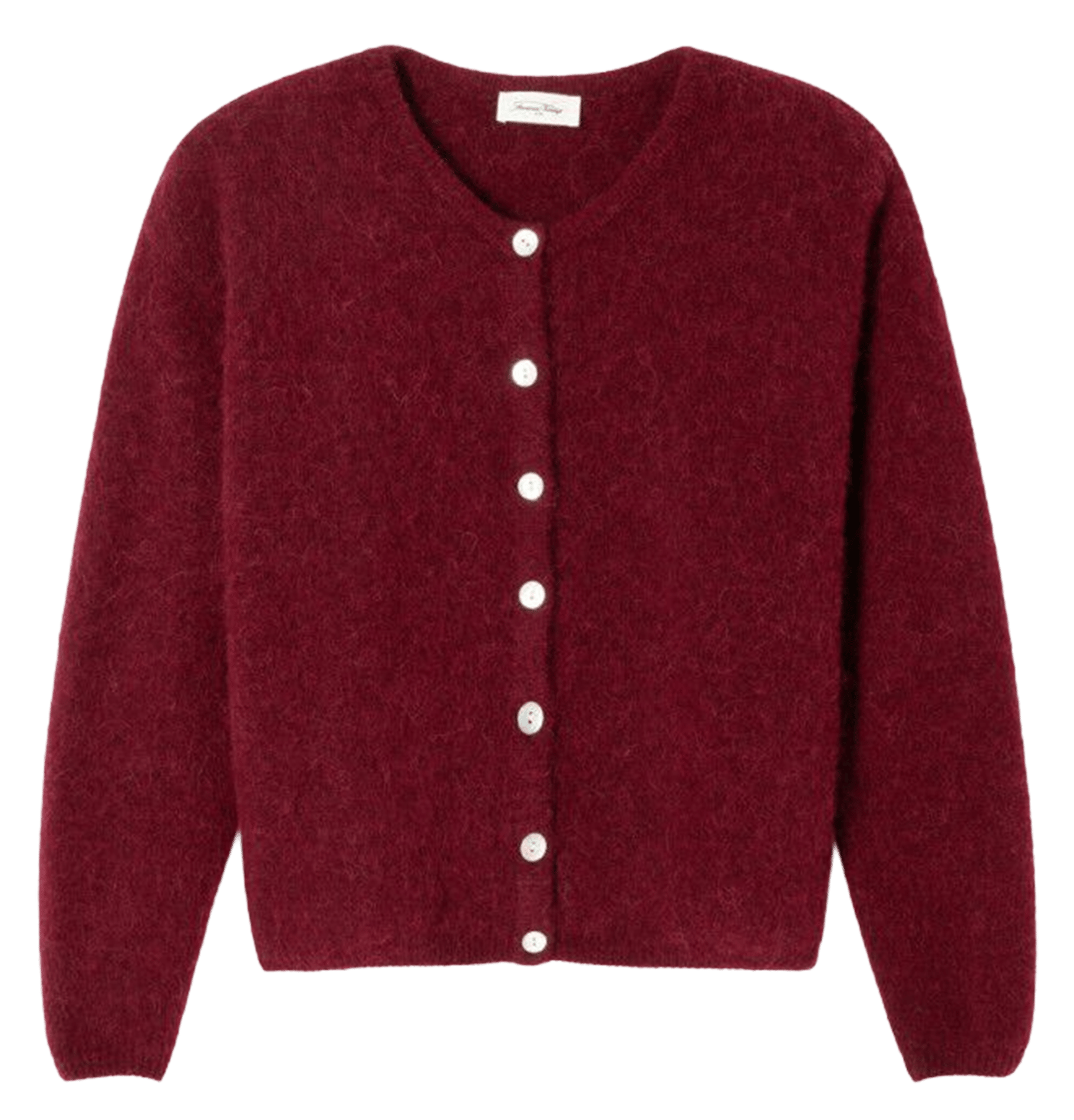 Gilet ample col rond en laine mélangée vitow AMERICAN VINTAGE Rouge