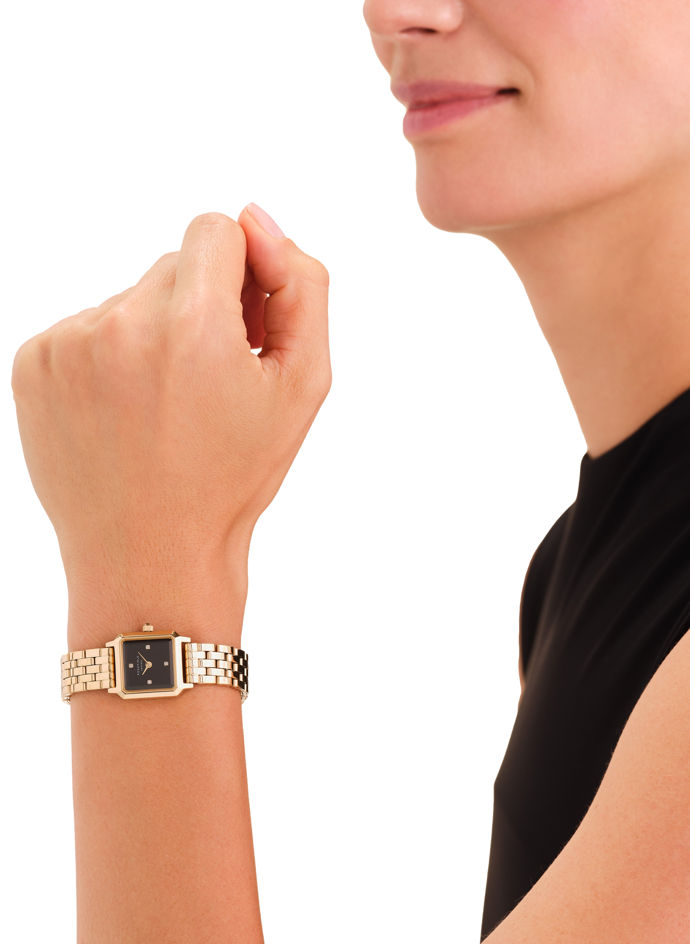 Montre analogique Boxelle en acier inoxydable ROSEFIELD Noir