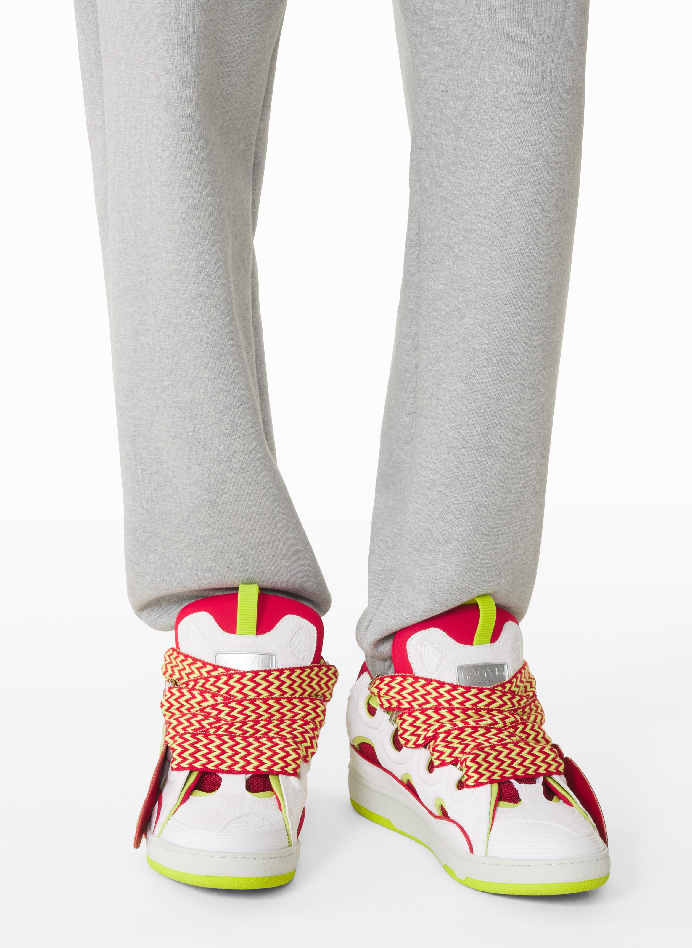 Sneakers urban curb en cuir à patch LANVIN Rouge