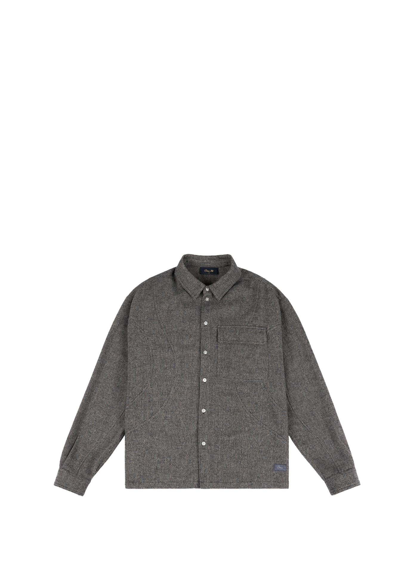 Surchemise effet tweed en laine mélangée DIME Gris