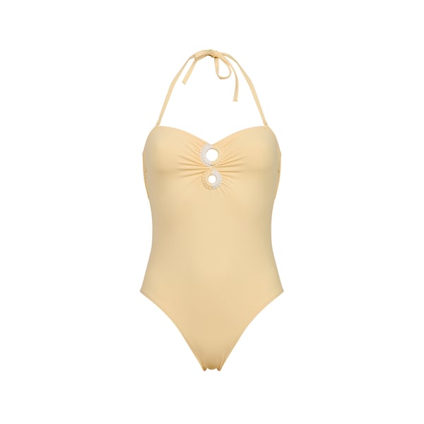 Maillot de bain une pièce bustier à détail macramé Maillot de bain une pièce bustier à détail macramé