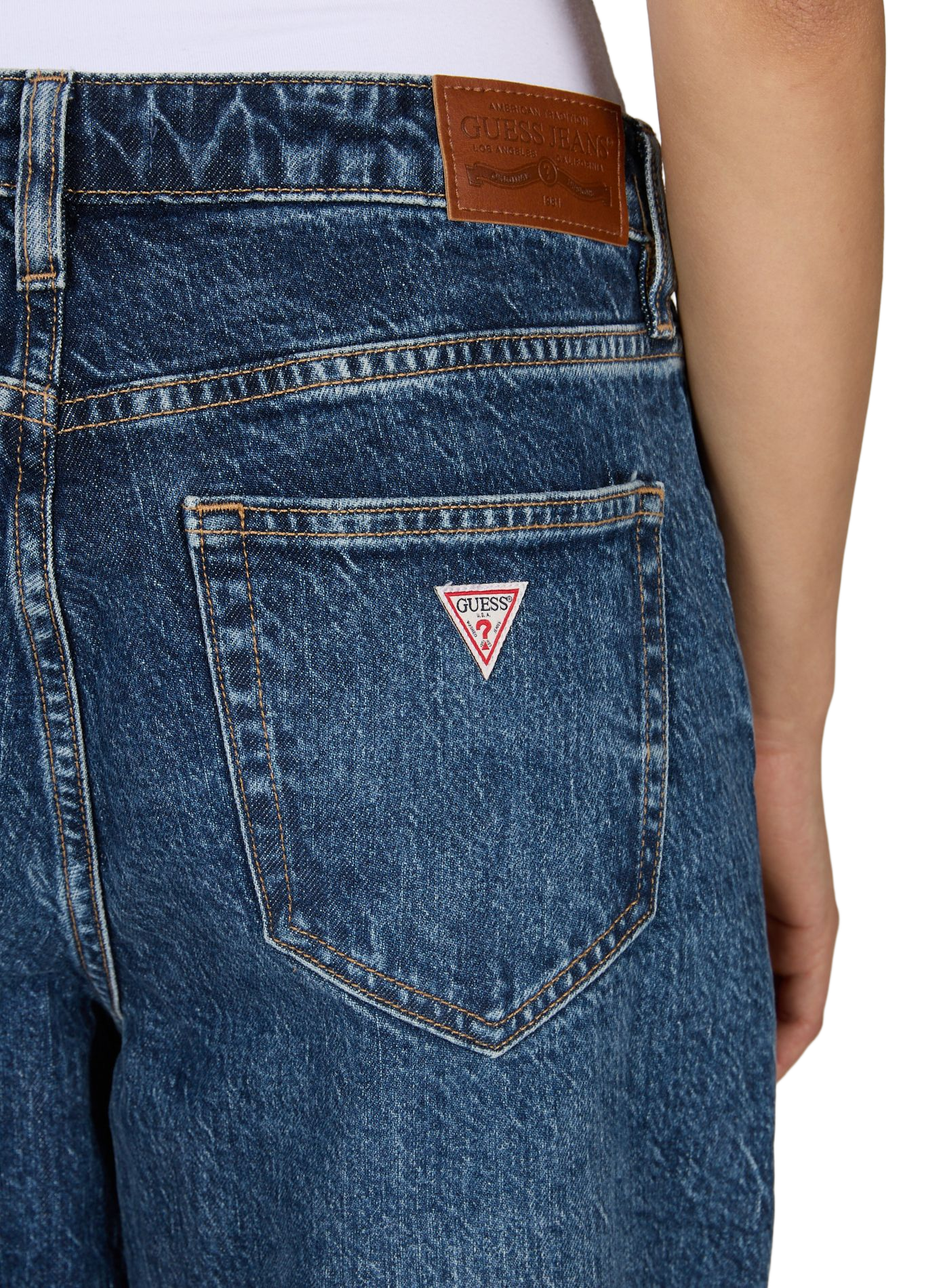 Boyfriend jeans in blended cotton GUESS Blue