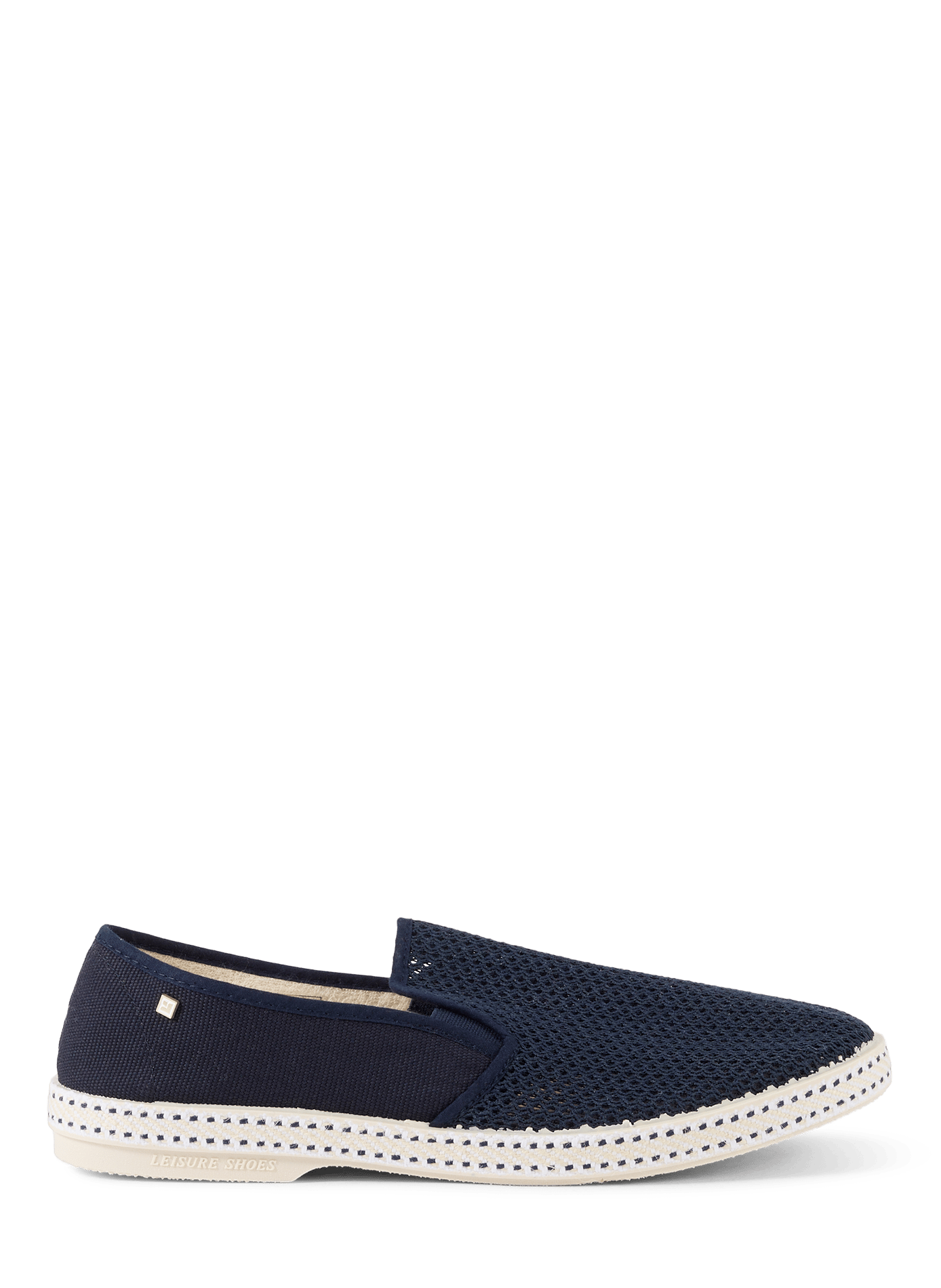 Mesh-look cotton canvas loafers RIVIERAS Blue