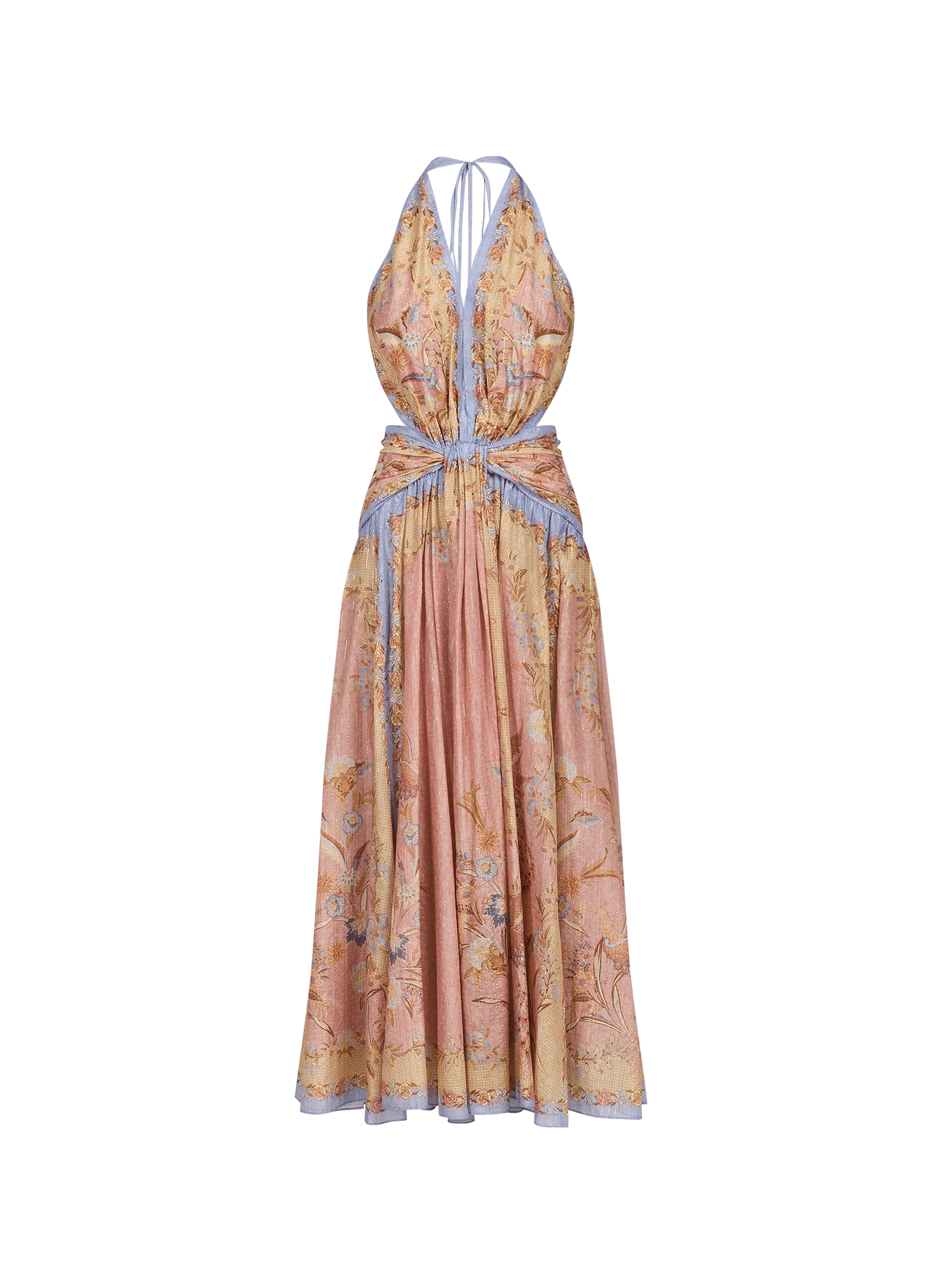Sleeveless floral dress in blended cotton and silk ZIMMERMANN Pink