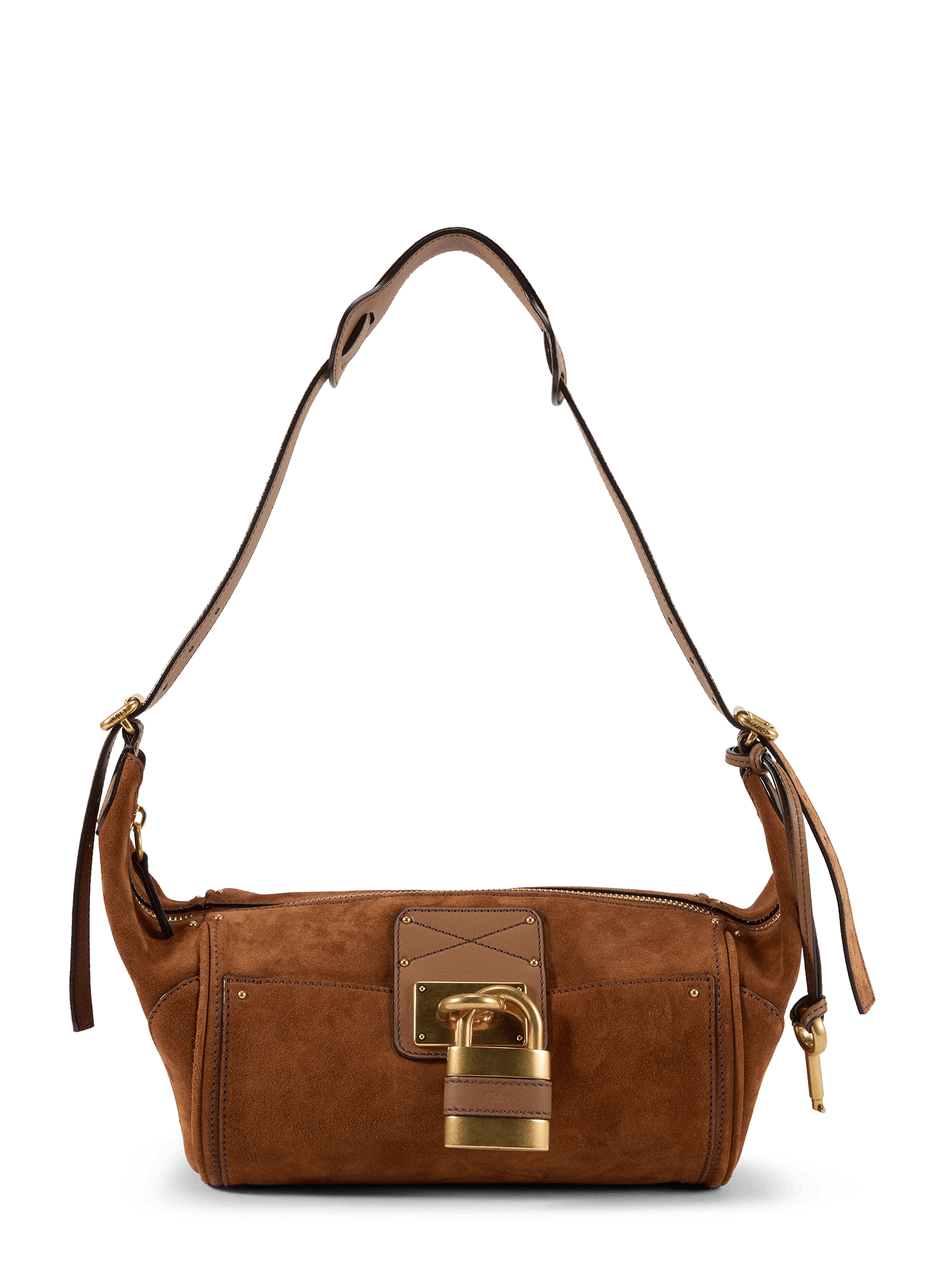 Paddington Suede Leather Handbag CHLOÉ Brown
