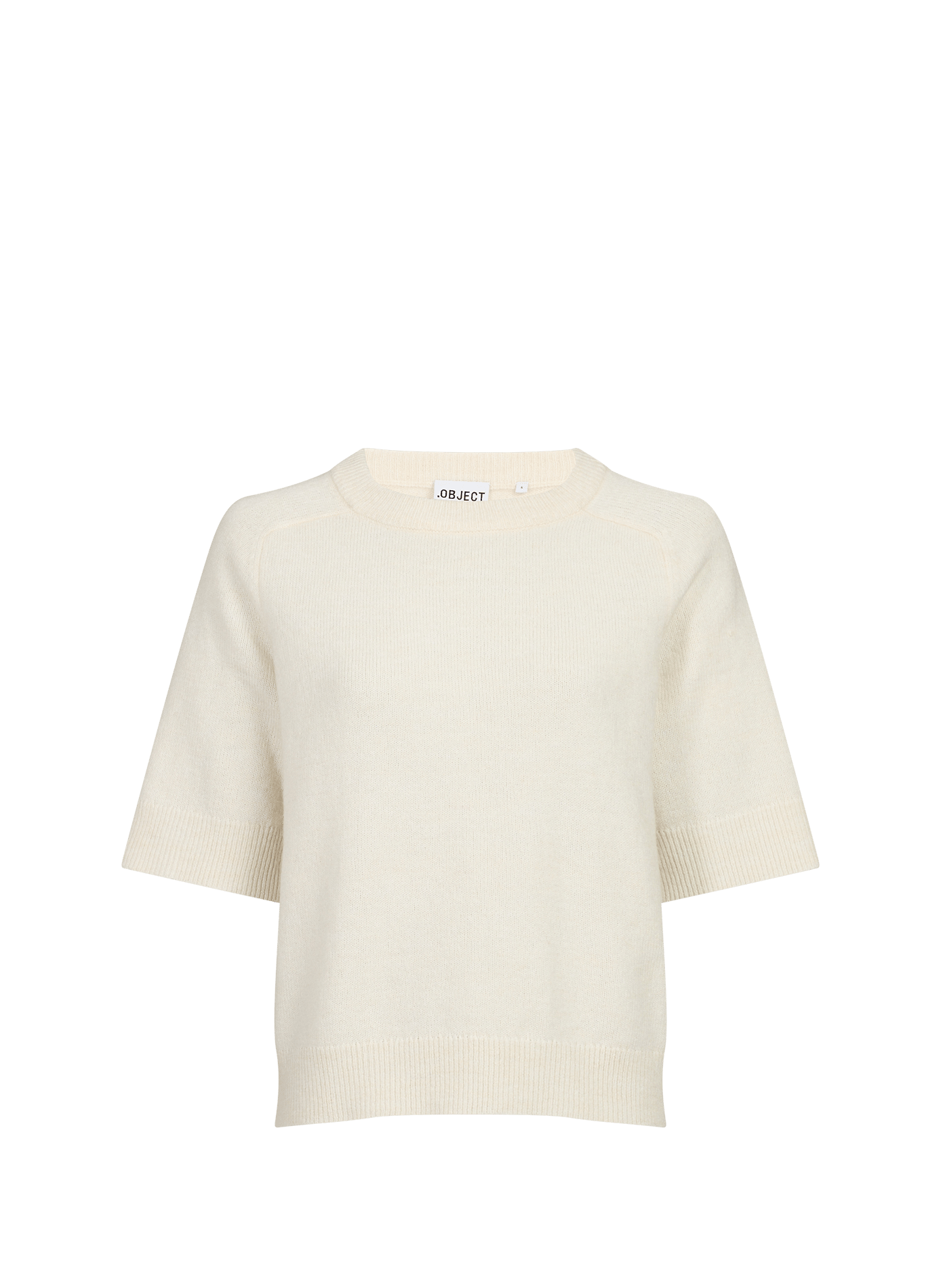 Ruime ronde hals trui OBJECT Beige