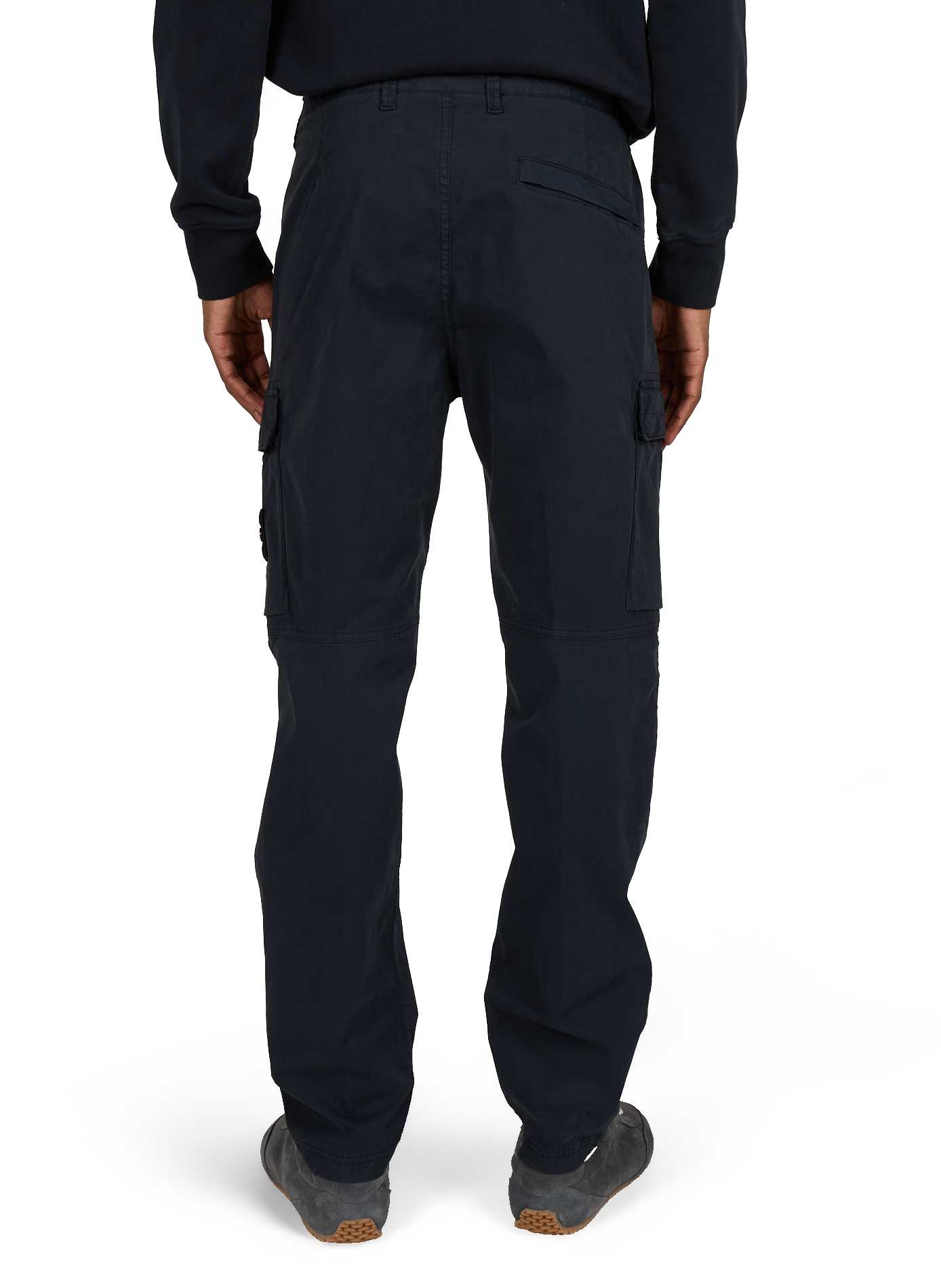 Tapered cargo pants in blended cotton STONE ISLAND Blue
