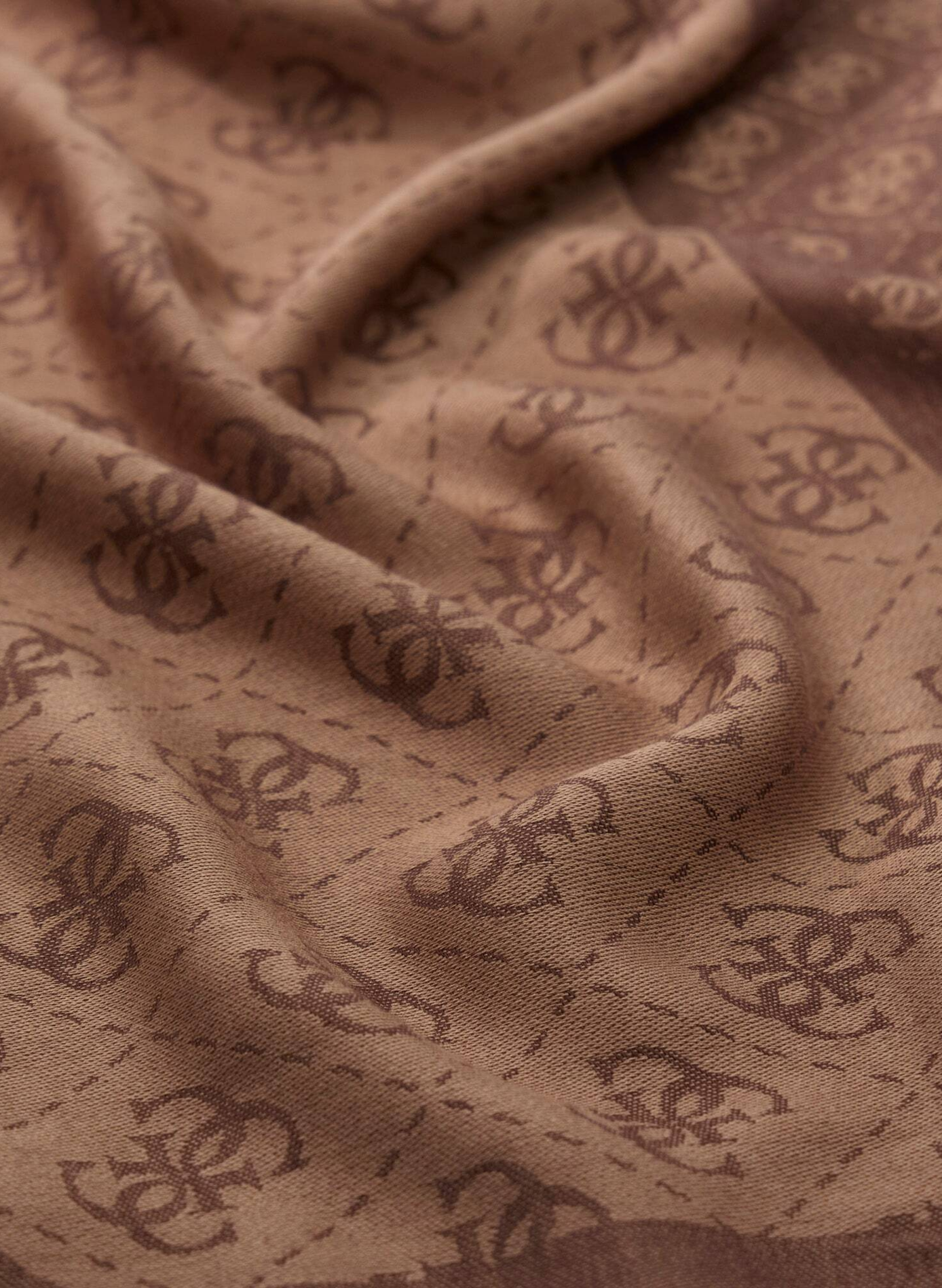 Embroidered scarf GUESS Brown