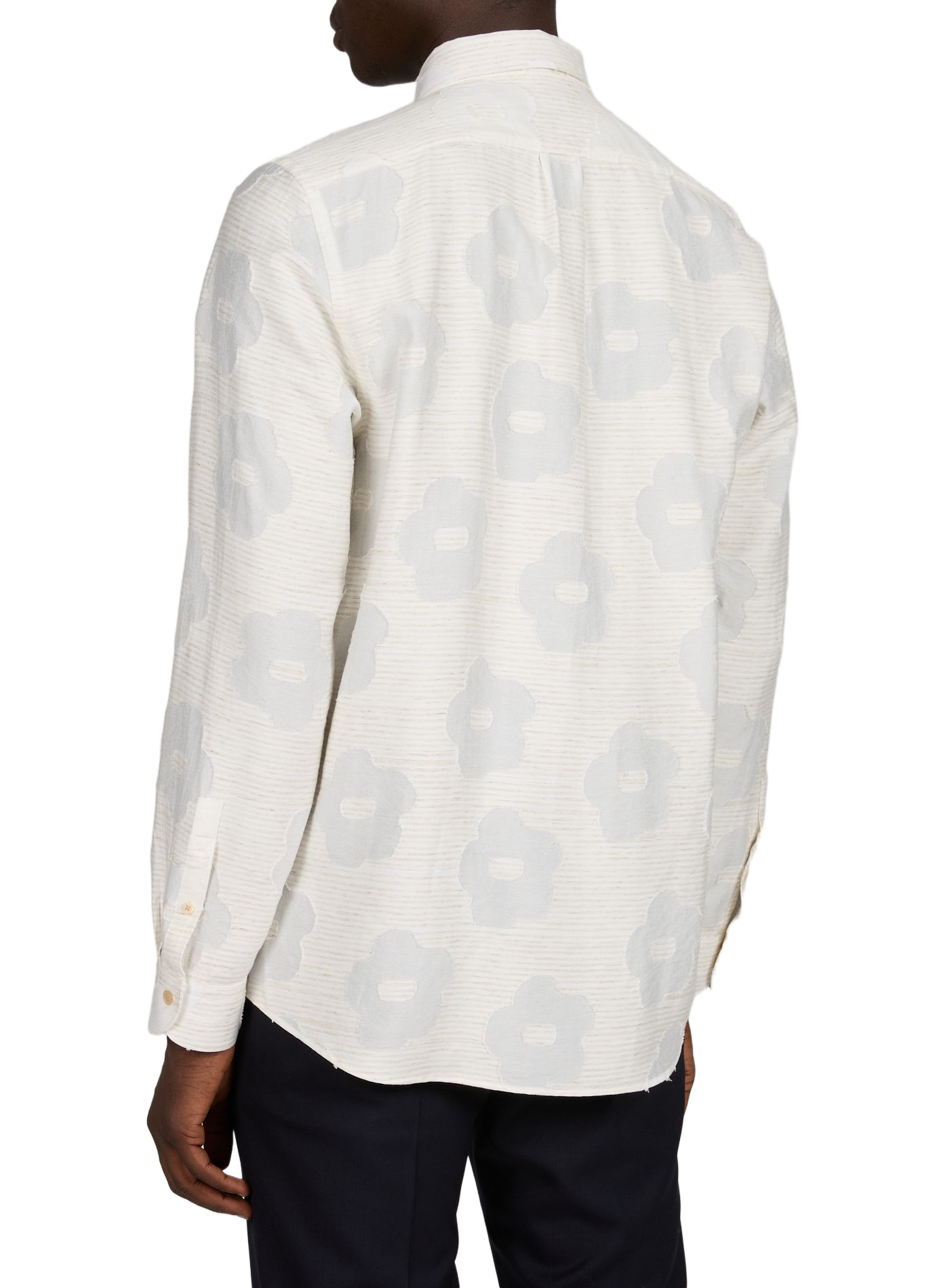 Chemise large à motifs contrastés PAUL SMITH Blanc