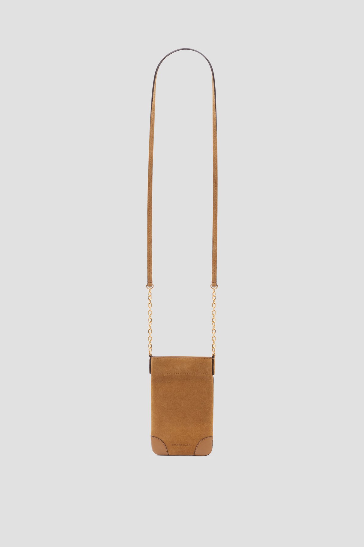 Porte téléphone en cuir velours - le charlotte phone GERARD DAREL Marron