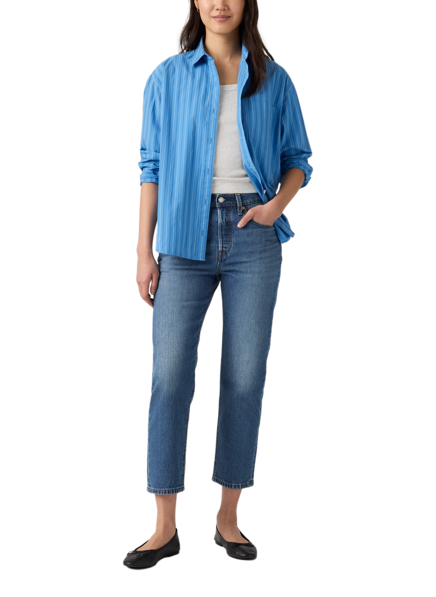 Jean court original 501® en coton mélangé LEVI'S Bleu