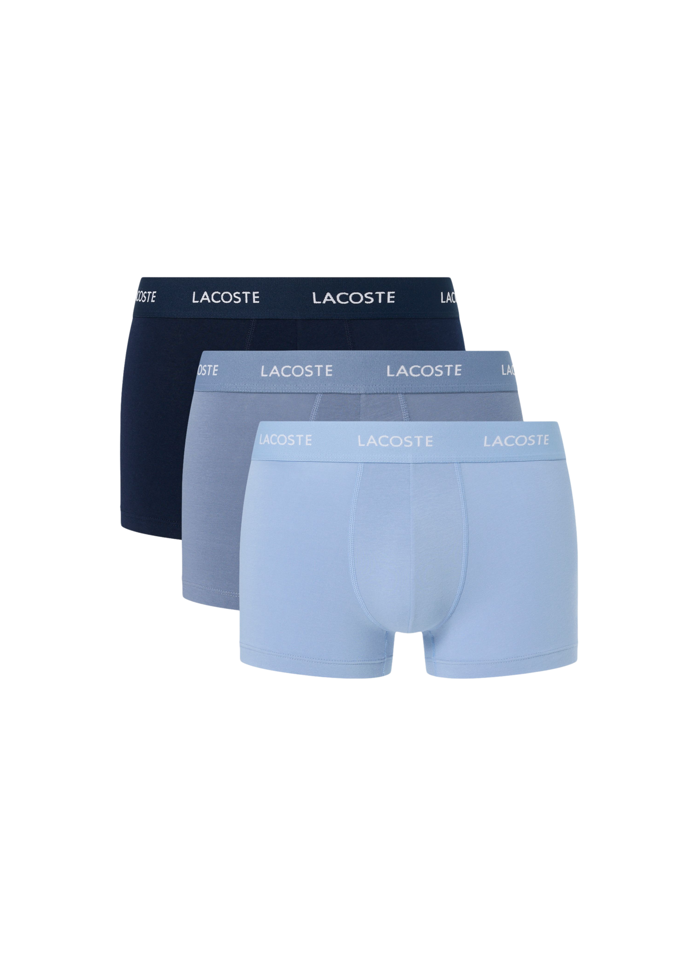 Set of three mixed cotton boxers LACOSTE Multicolour
