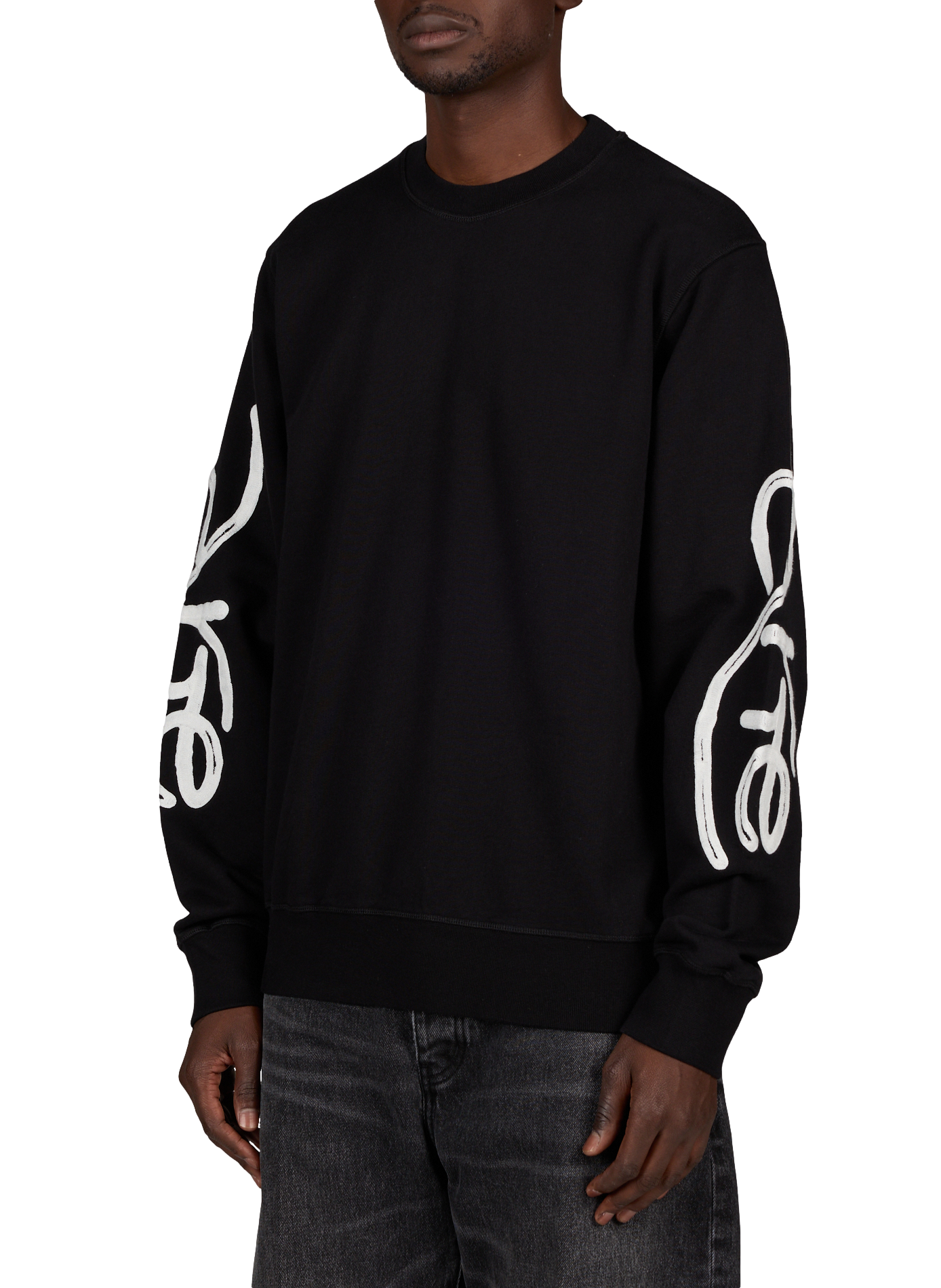 Oversize Rundhals-Sweatshirt aus Baumwolle ARTE ANTWERP Schwarz
