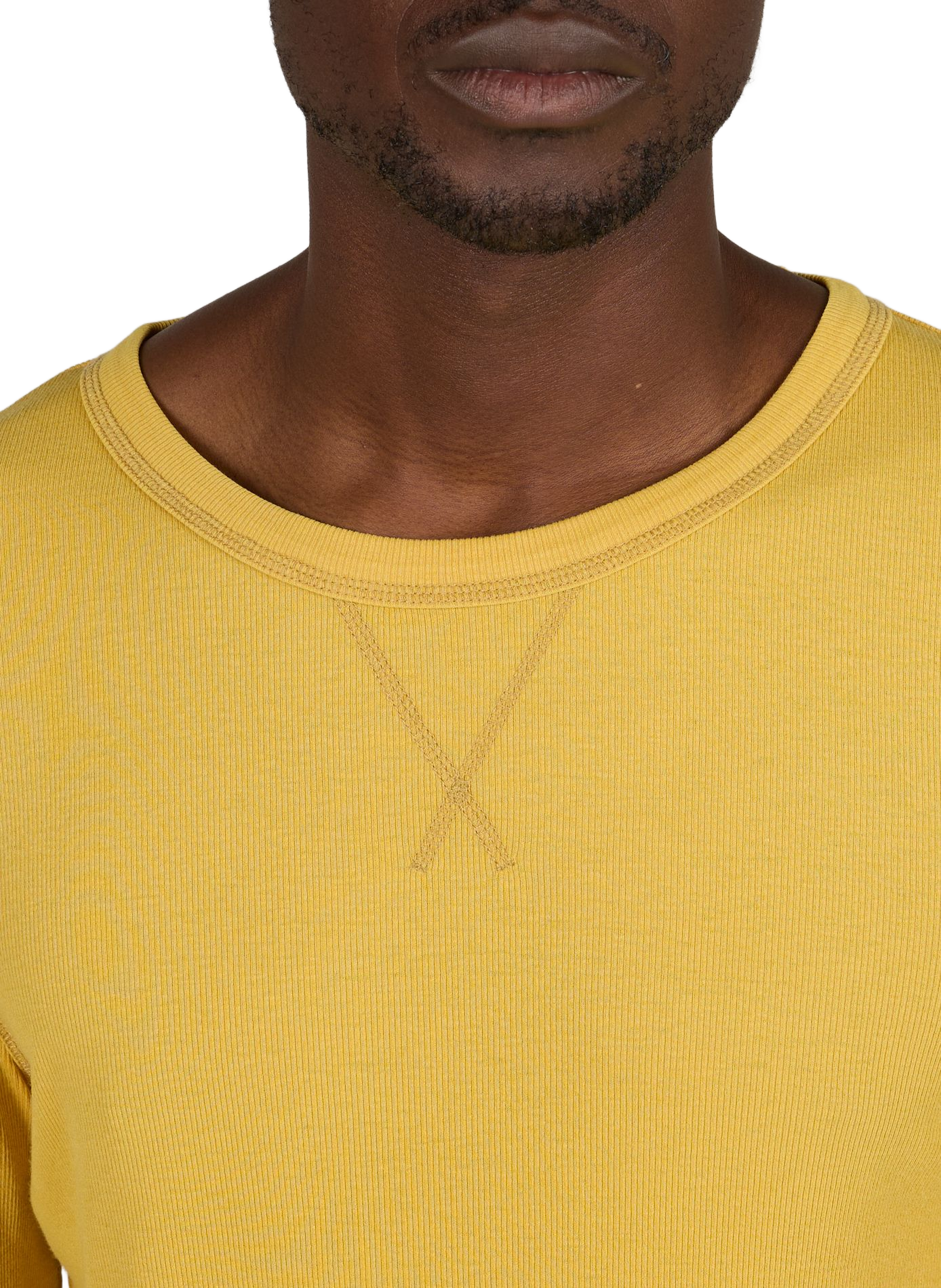 T-shirt droit col rond à imprimé ACNE STUDIOS Jaune