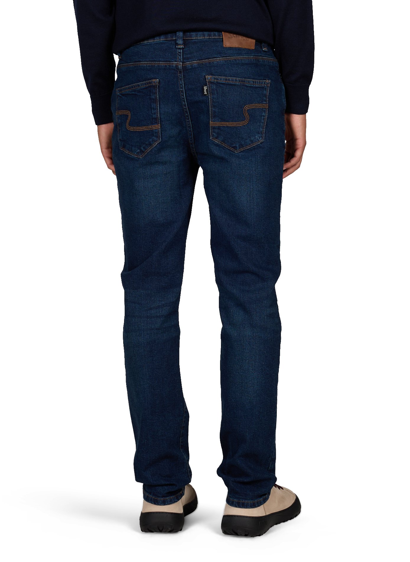 Jean droit en coton SCHOTT Bleu