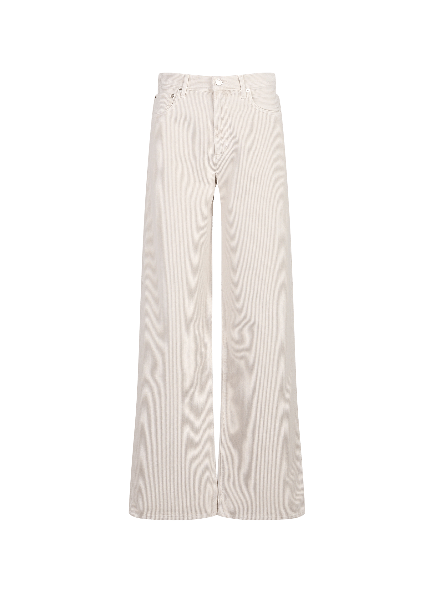 Wide corduroy cotton trousers AGOLDE White
