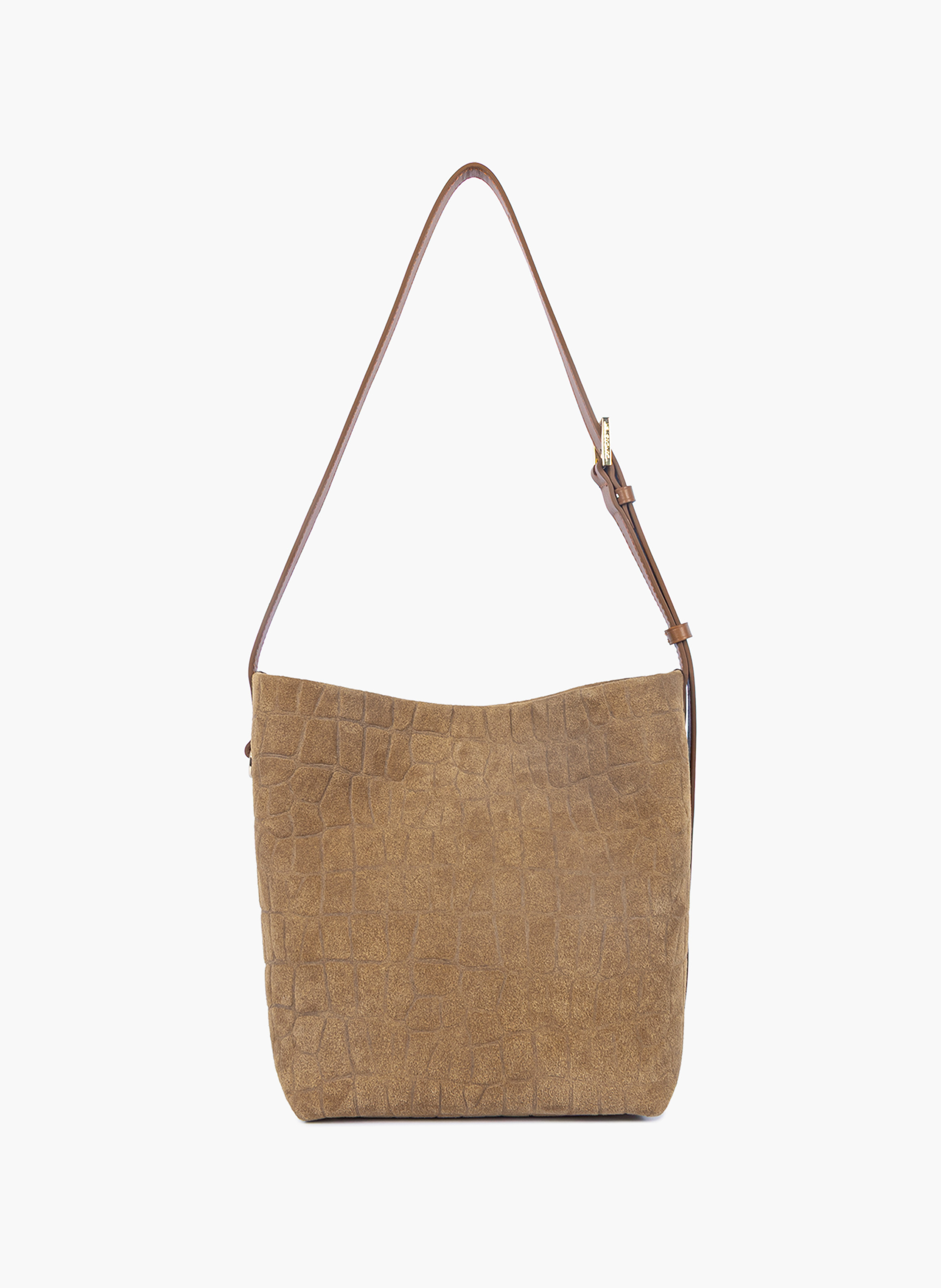 Petit sac seau - suède exo LANCASTER Marron