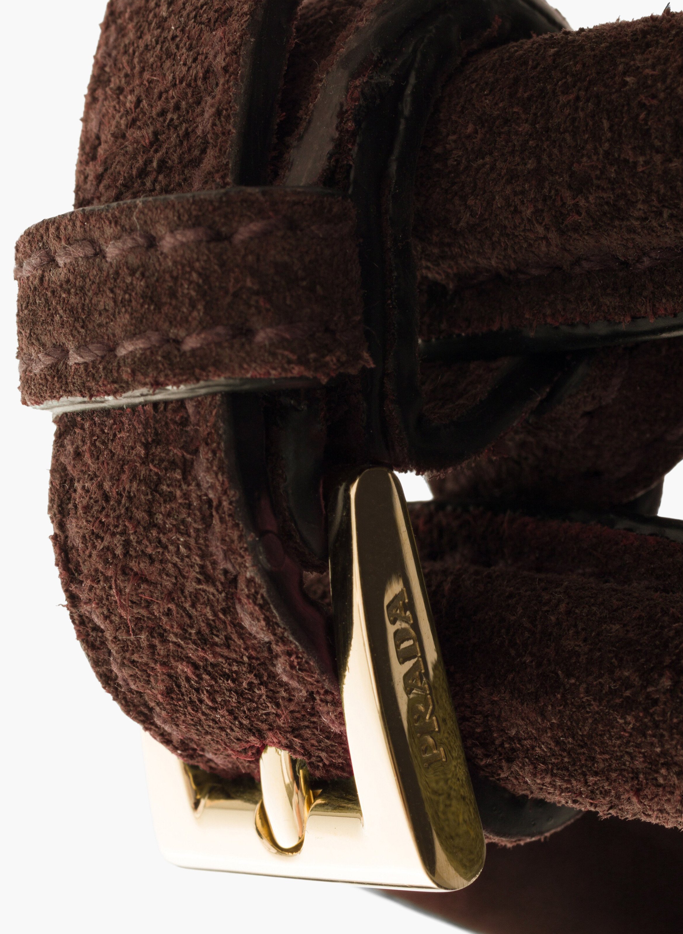 Grand cabas en veau velours PRADA Marron