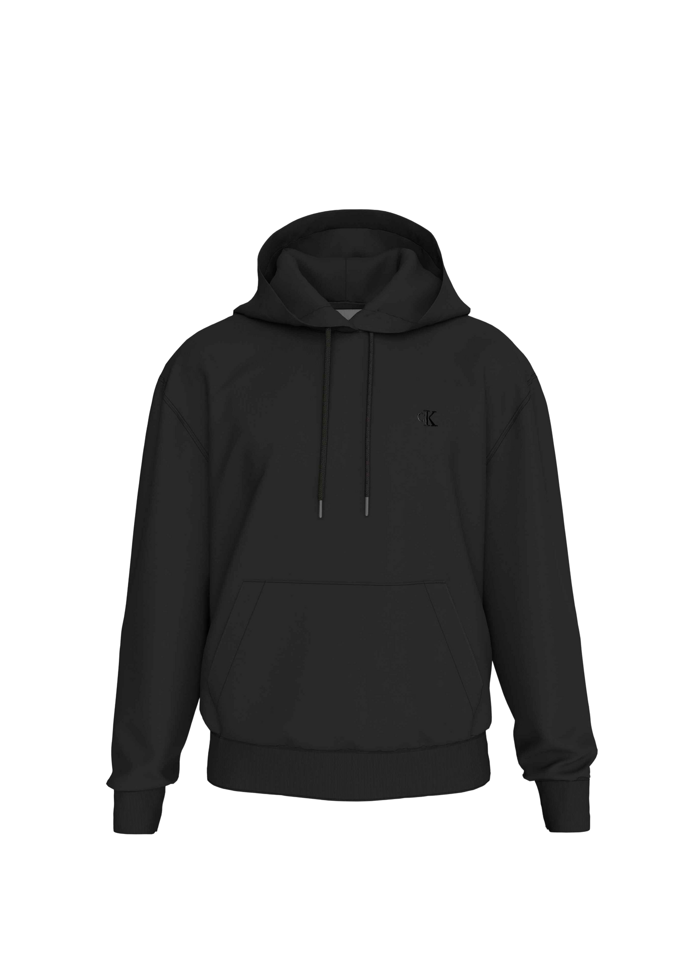 Gerader Kapuzenpullover aus Baumwollmischung CALVIN KLEIN Schwarz