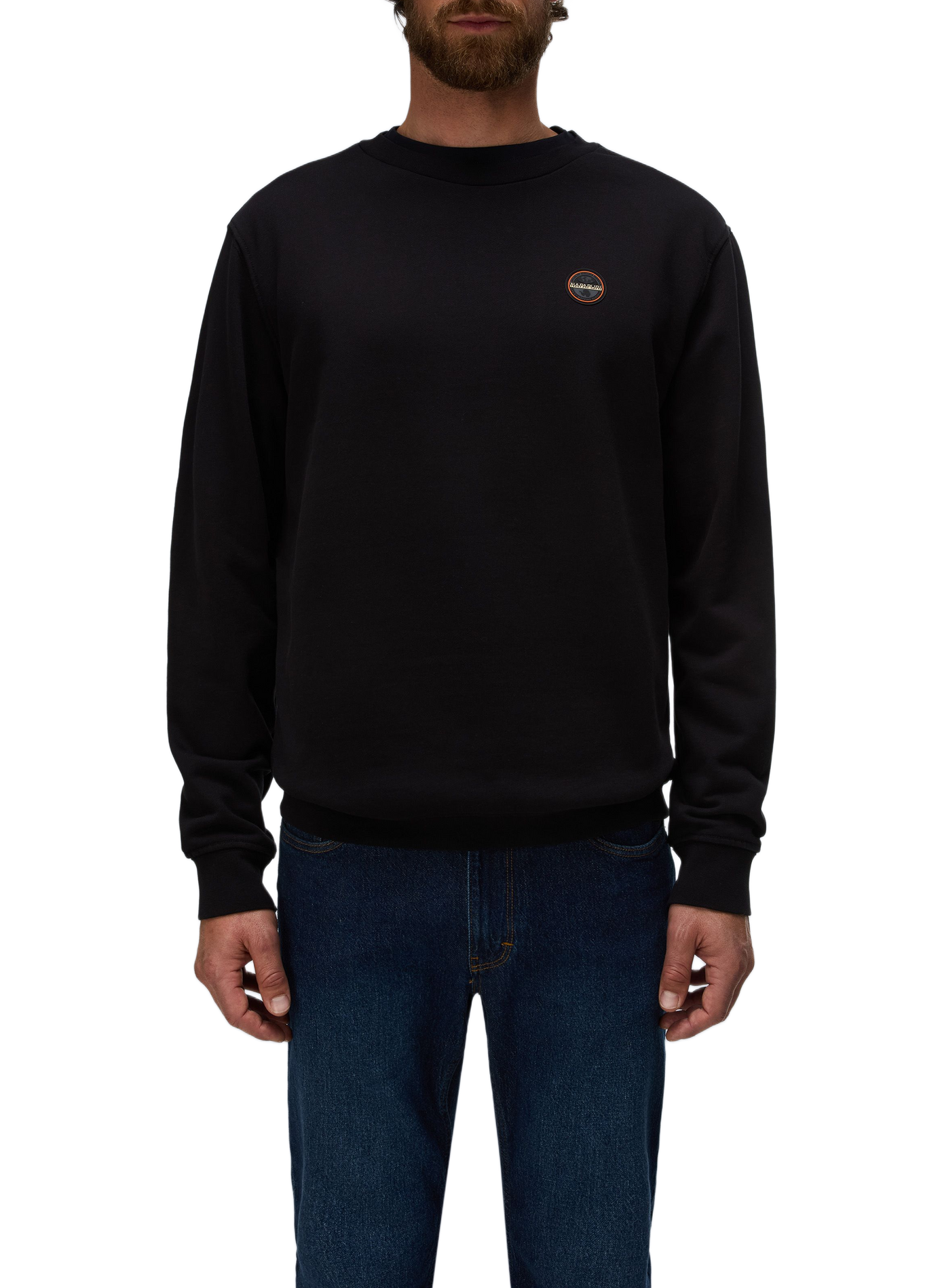 Round neck plain sweatshirt NAPAPIJRI Black