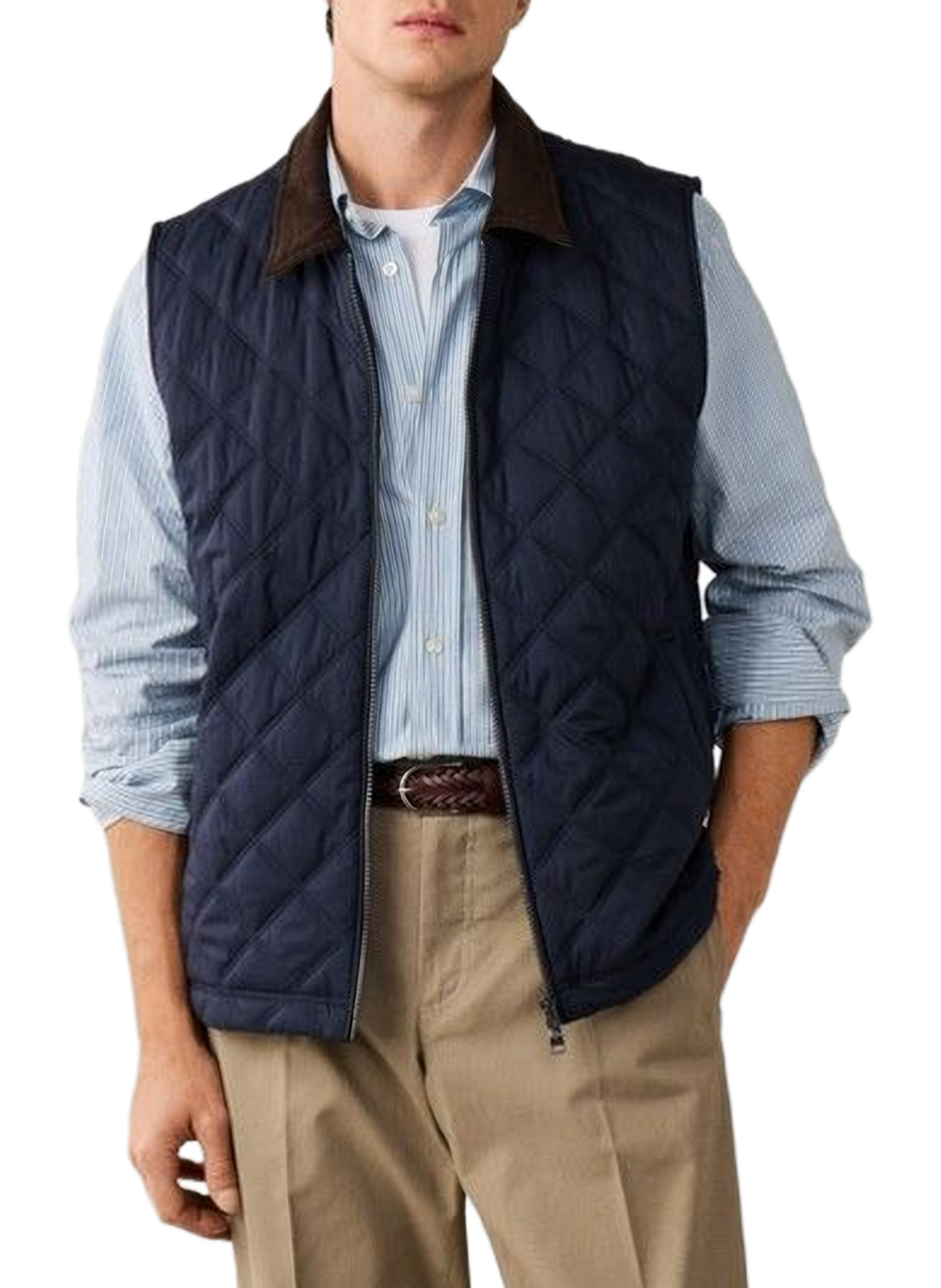 Giacca dritta imbottita con zip FACONNABLE Blu