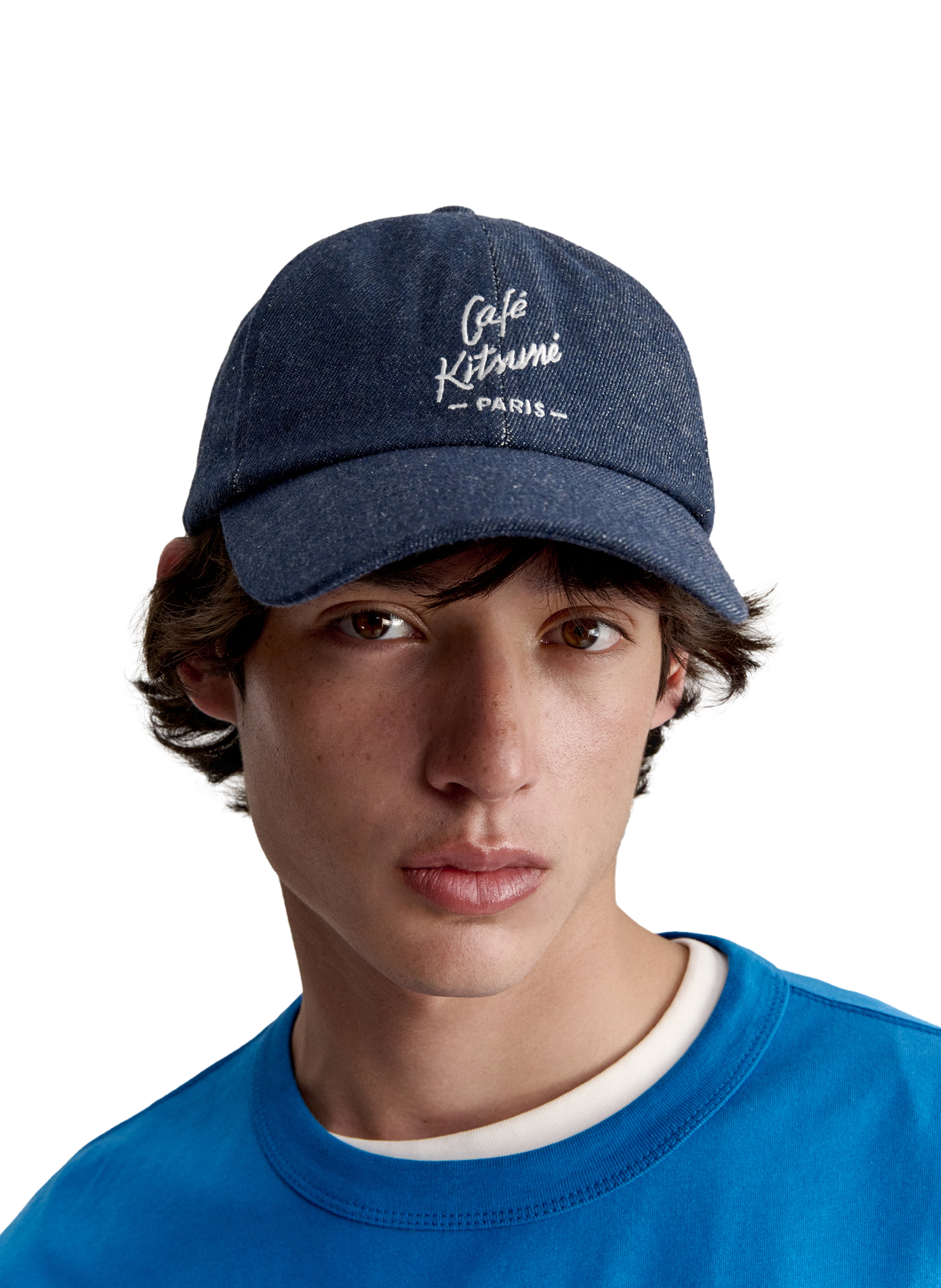 Denim-Kappe MAISON KITSUNÉ Blau