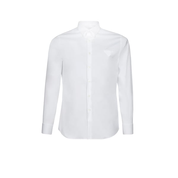 Chemise manches longues en popeline de coton