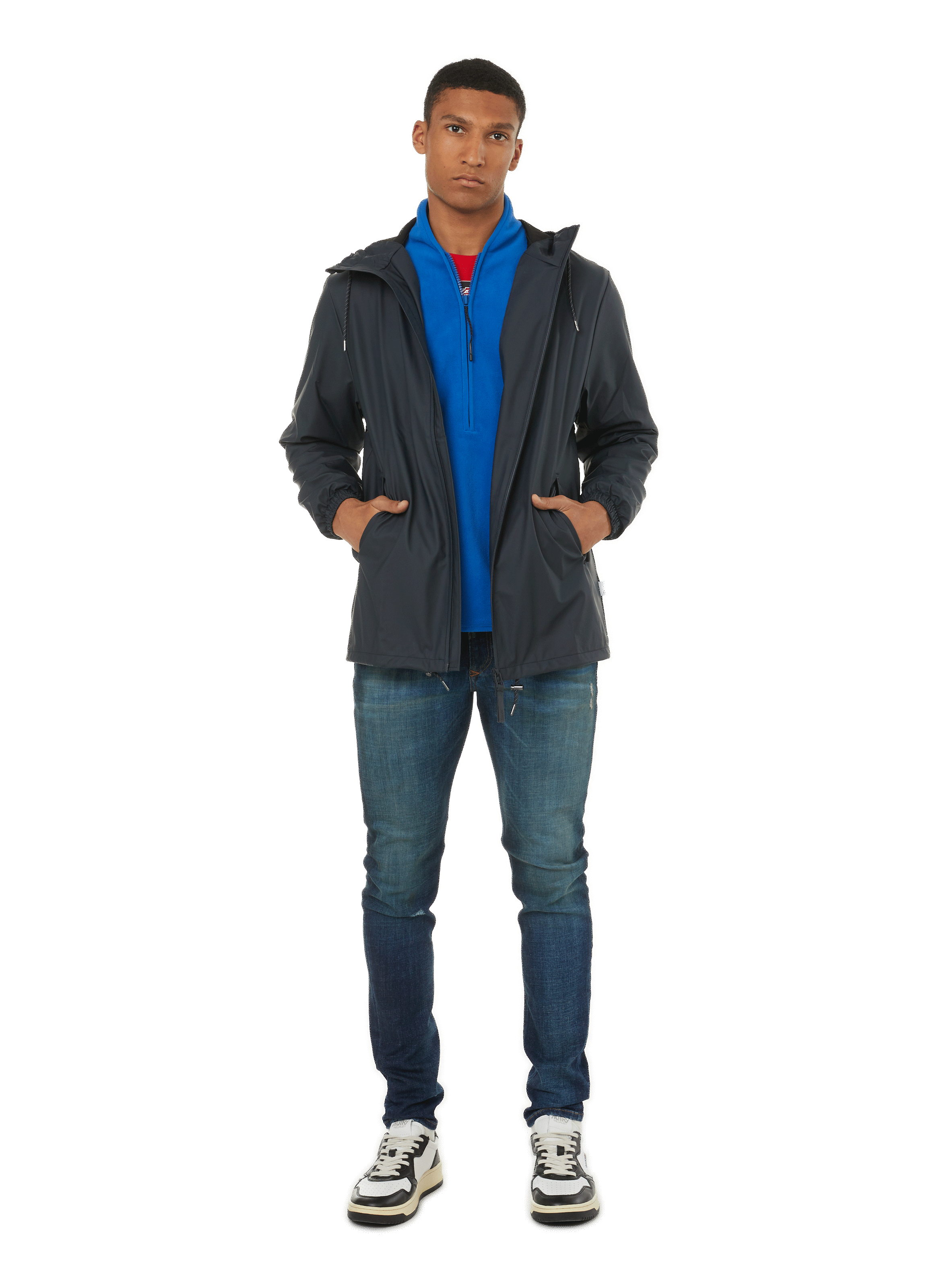 Veste imperméable à capuche RAINS Bleu