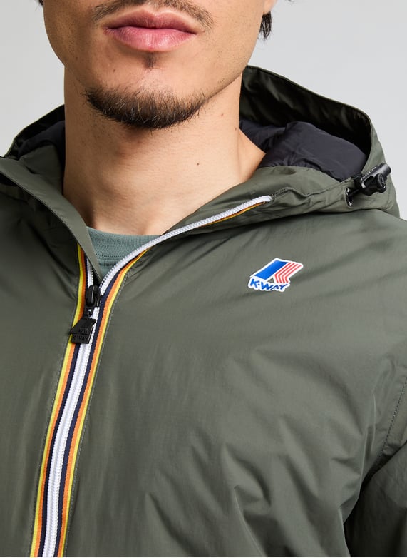 Blouson droit à capuche | Kaki by K-WAY Blouson droit à capuche Kaki