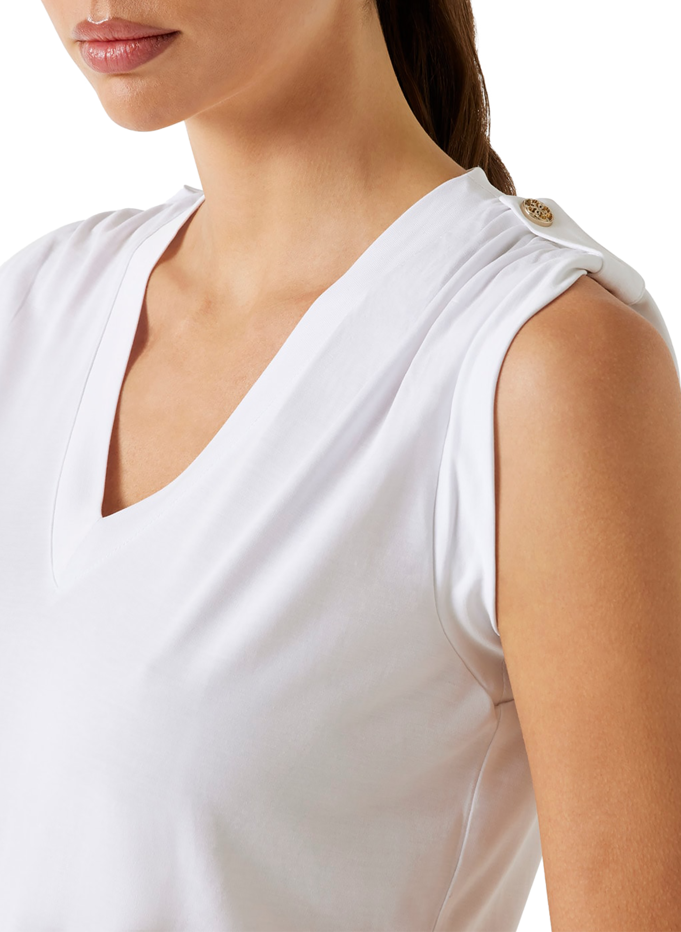 Top fluide GUESS Blanc