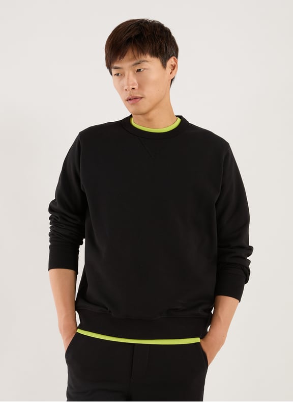 Cotton sweatshirt Black by AU PRINTEMPS PARIS AU PRINTEMPS PARIS Cotton sweatshirt Black