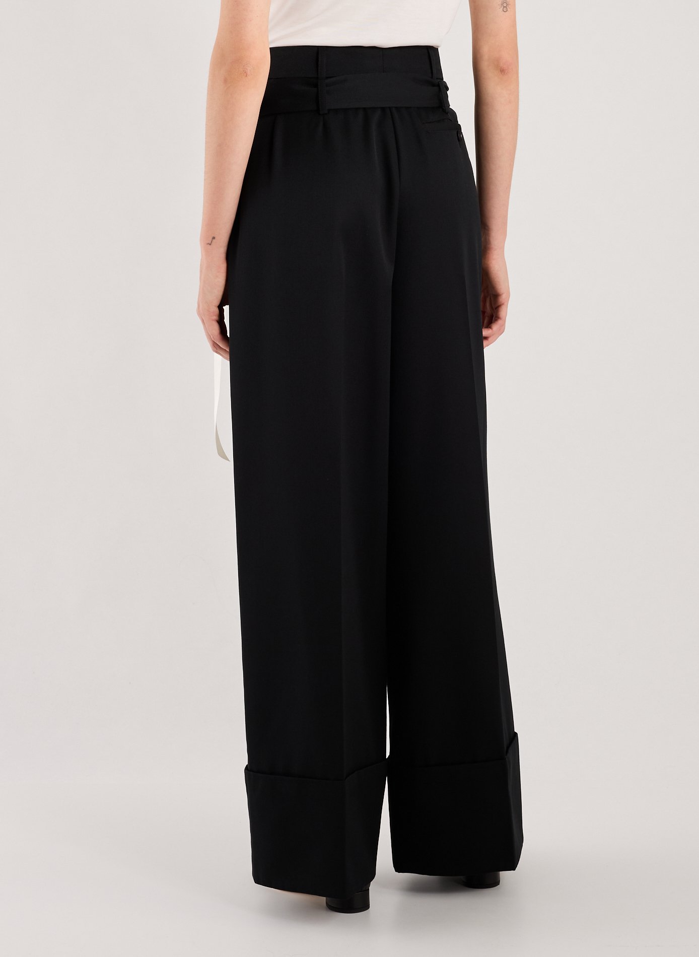 Wide-leg wool blend trousers  SIMONE ROCHA Black