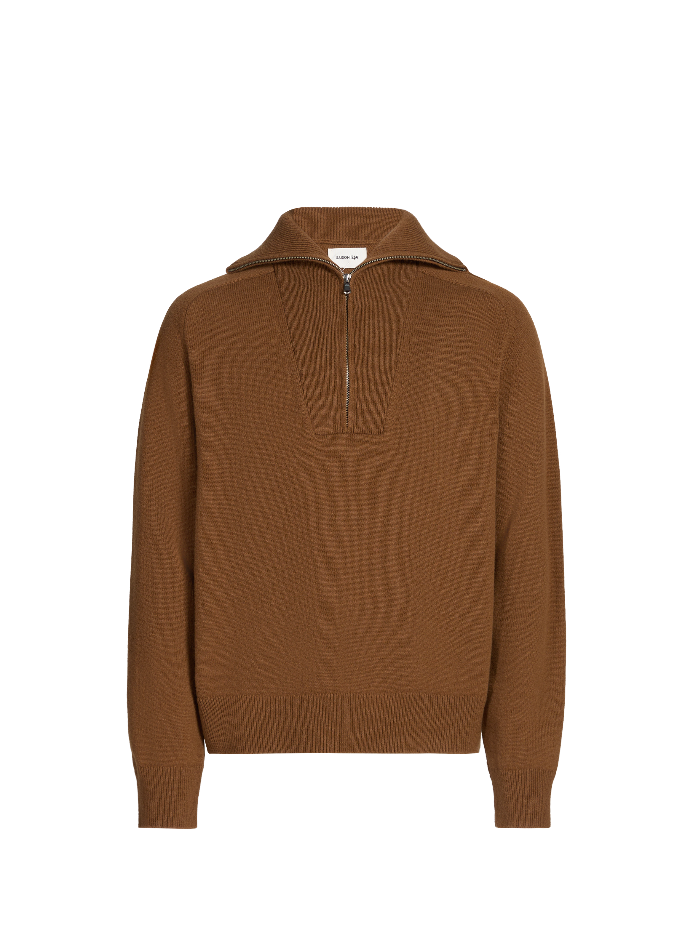 Wool high-neck sweater SAISON 1865 Brown