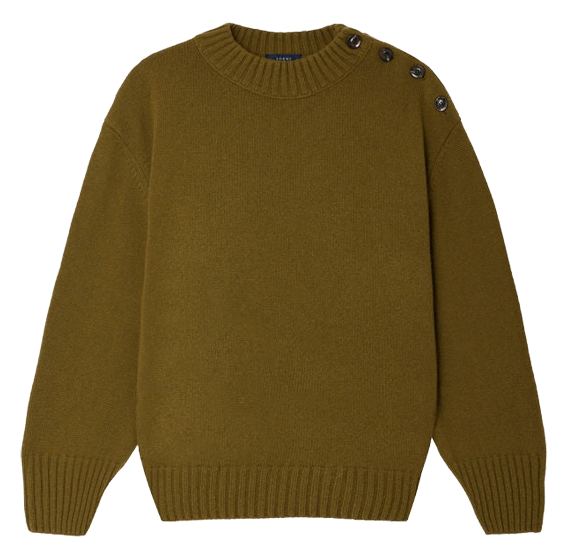 Pull col rond en laine sacha SOEUR Marron