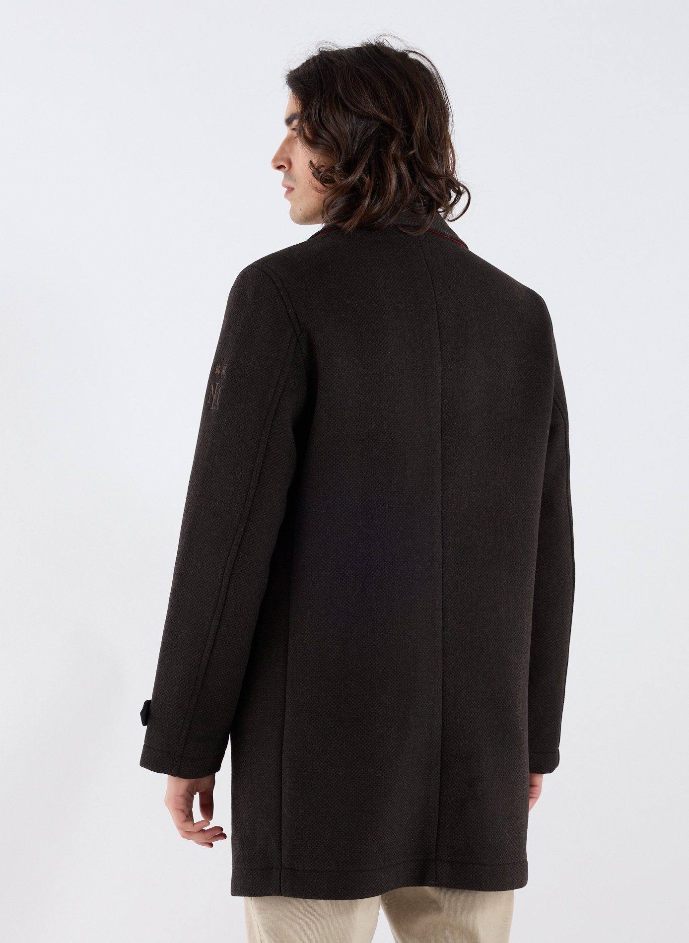 Long wool-blend coat LA MARTINA Multicolour